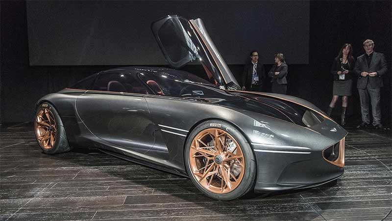 The South Korean luxury brand wowed the NY Auto Show crowd in 2018 with the carbon-fiber skinned Essentia electric coupe concept.
