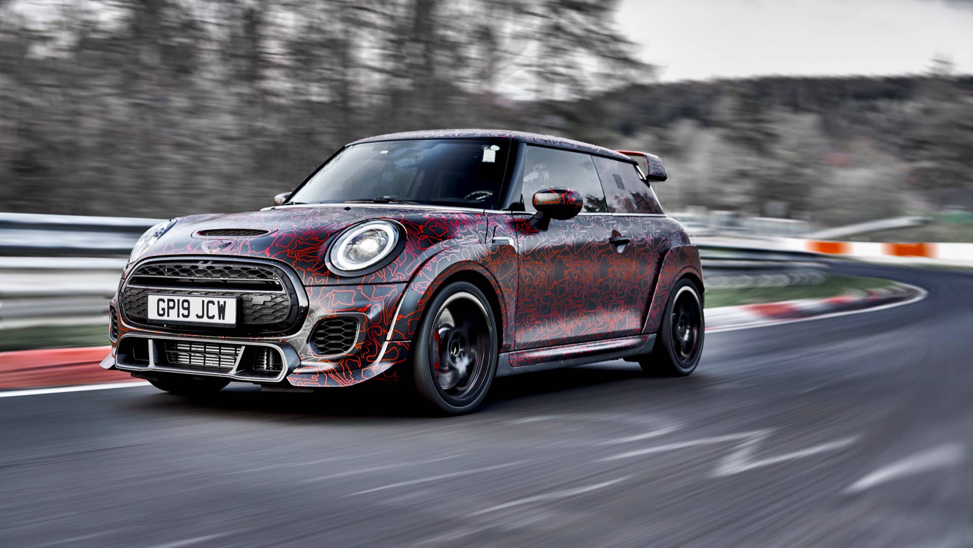 Prototype of the Mini John Cooper Works GP testing at the Nurburgring race track in Germany