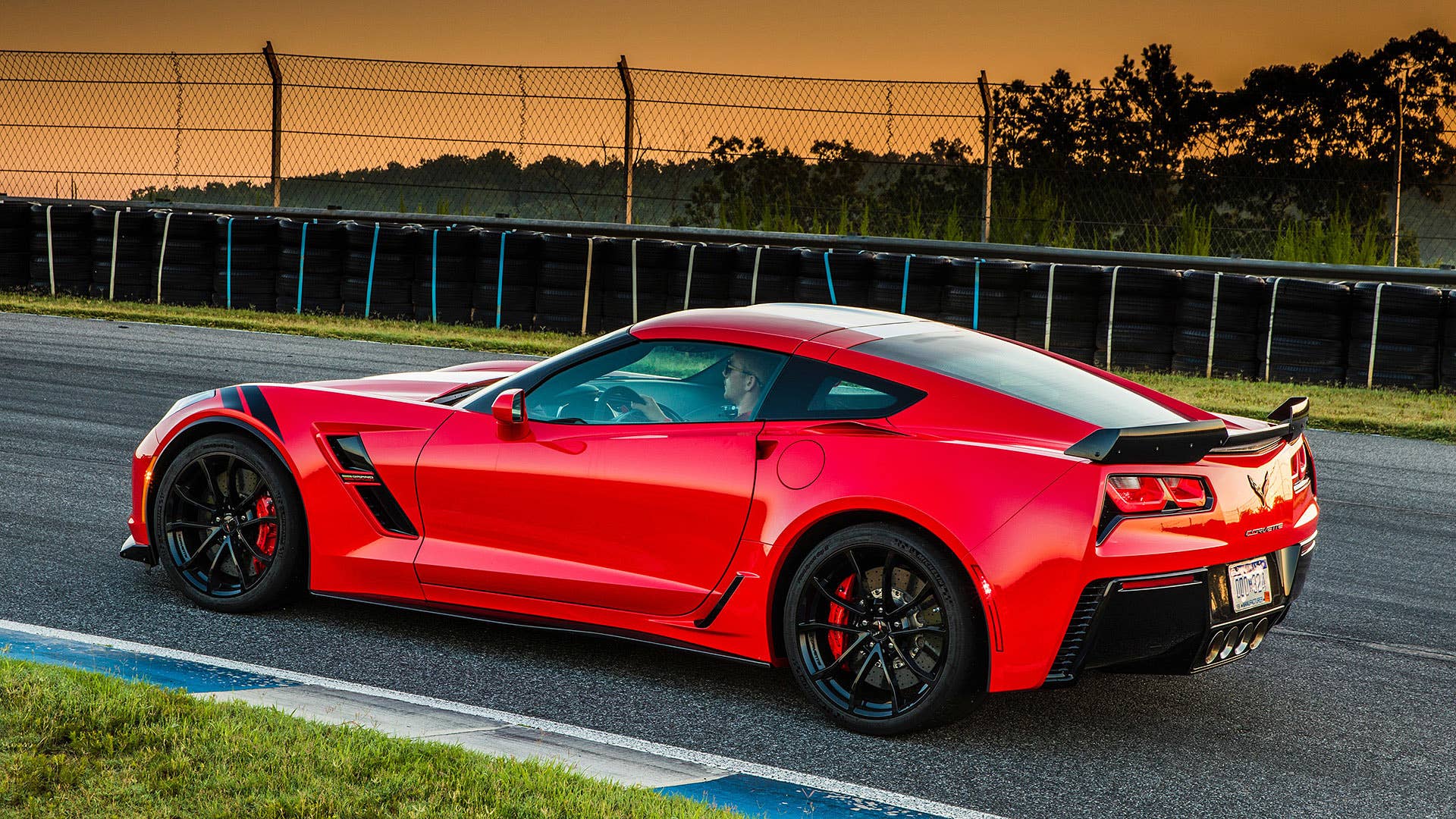 2017 Chevrolet Corvette Grand Sport rear 3/4 view
