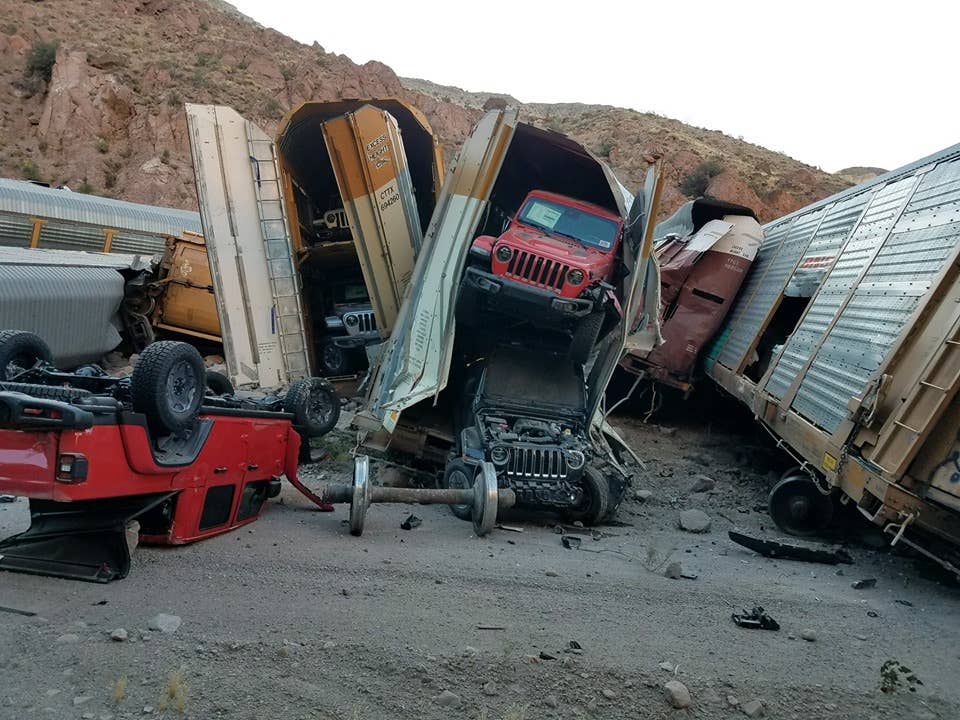 Jeep Gladiator, GMC Sierra and Chevy Silverado pickups were damaged