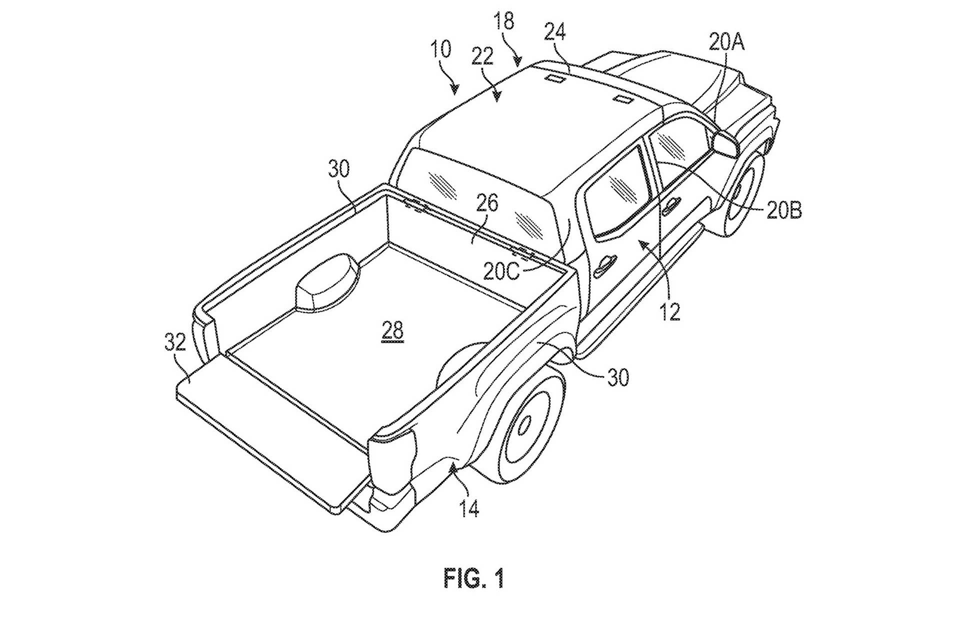 Ford pickup removable top