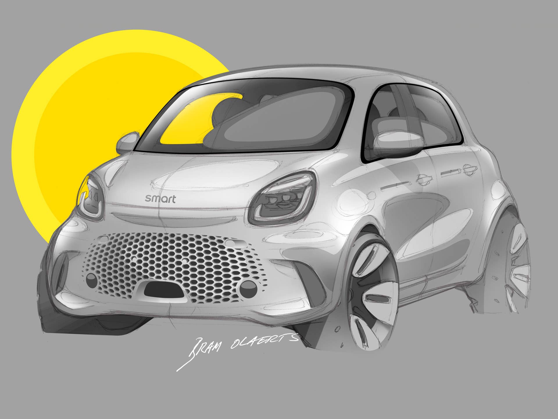 smart gibt einen ersten Ausblick auf seine modellgepflegten smart EQ fortwo und forfour, die auf der IAA in Frankfurt als Weltpremiere präsentiert werden. Die neuen elektrischen Modelle stehen für ein reduziertes und erwachsenes Design. #AllElectricNow #smart smart provides a first outlook on the facelift of the smart EQ fortwo and forfour, which will be presented as world premier e at the IAA in Frankfurt. The new electric models are characterized by a reduced and grown-up design. #AllElectricNow #smart