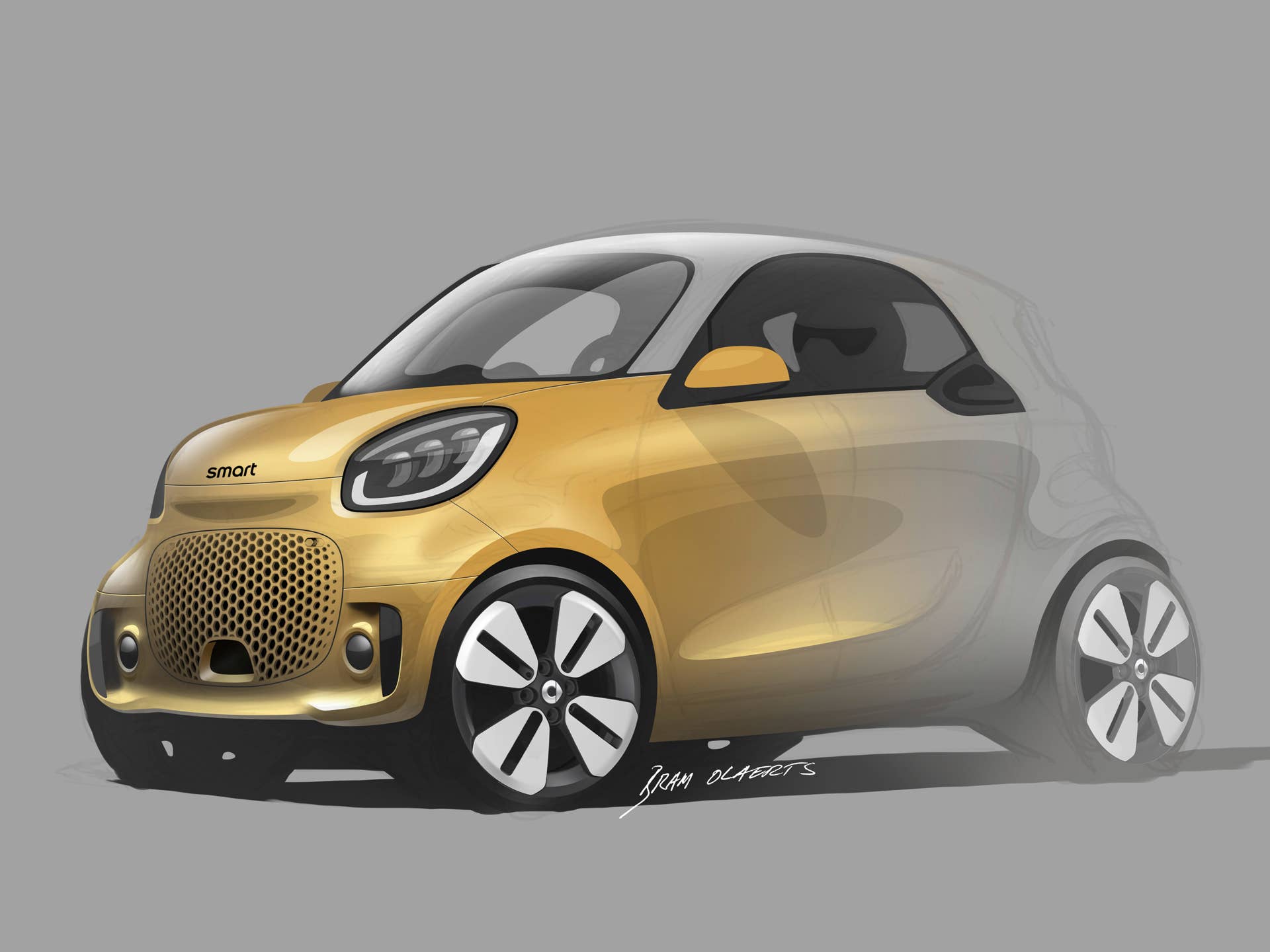 smart gibt einen ersten Ausblick auf seine modellgepflegten smart EQ fortwo und forfour, die auf der IAA in Frankfurt als Weltpremiere präsentiert werden. Die neuen elektrischen Modelle stehen für ein reduziertes und erwachsenes Design. #AllElectricNow #smart smart provides a first outlook on the facelift of the smart EQ fortwo and forfour, which will be presented as world premier e at the IAA in Frankfurt. The new electric models are characterized by a reduced and grown-up design. #AllElectricNow #smart