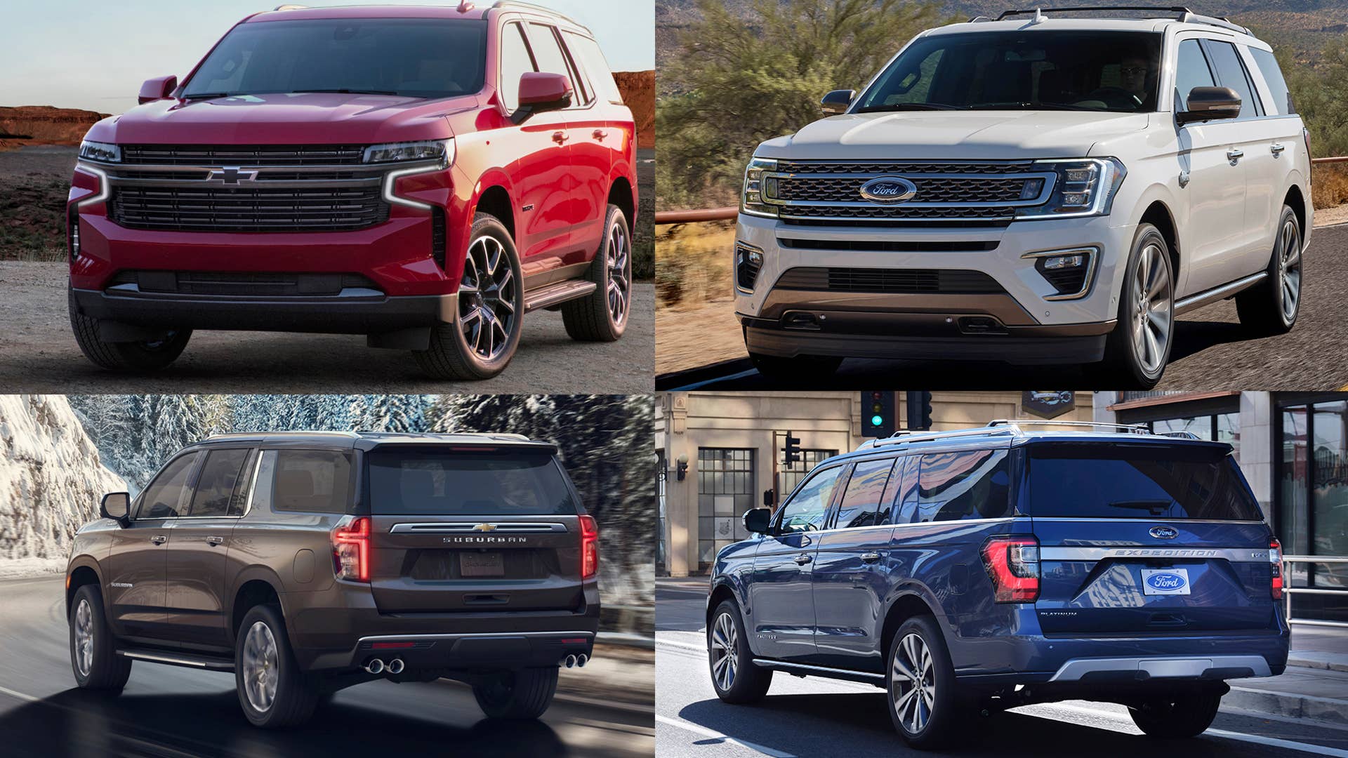 2021 Chevy Tahoe, Silverado, 2020 Ford Expedition, Expedition Max