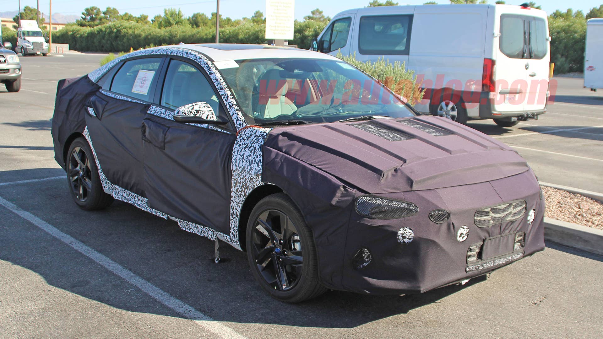 Next-generation Hyundai Elantra in camouflage
