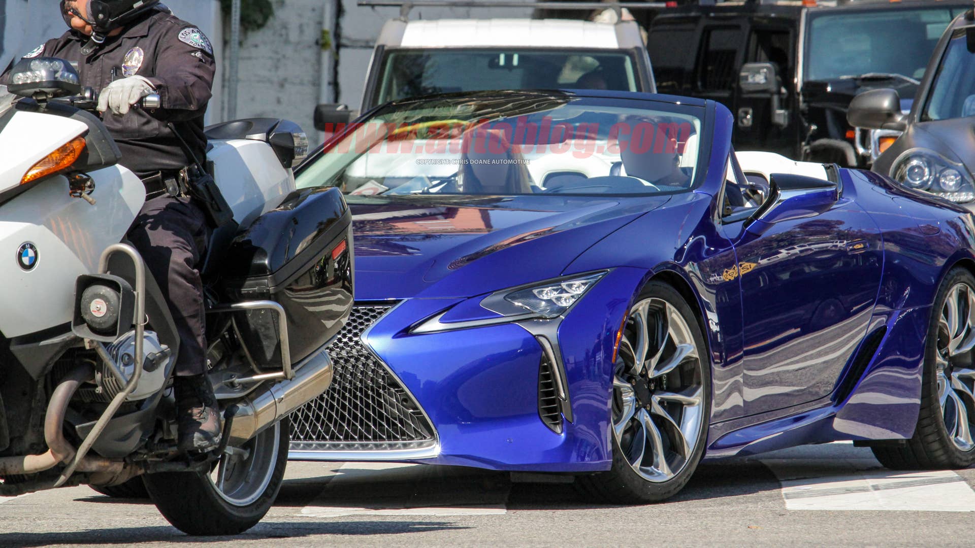 Lexus LC Convertible on photo shoot