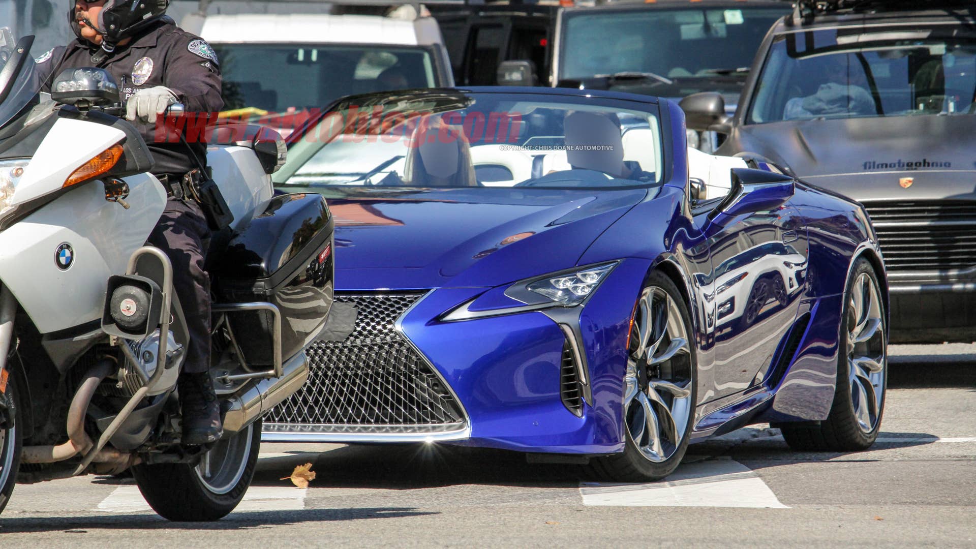 Lexus LC Convertible on photo shoot