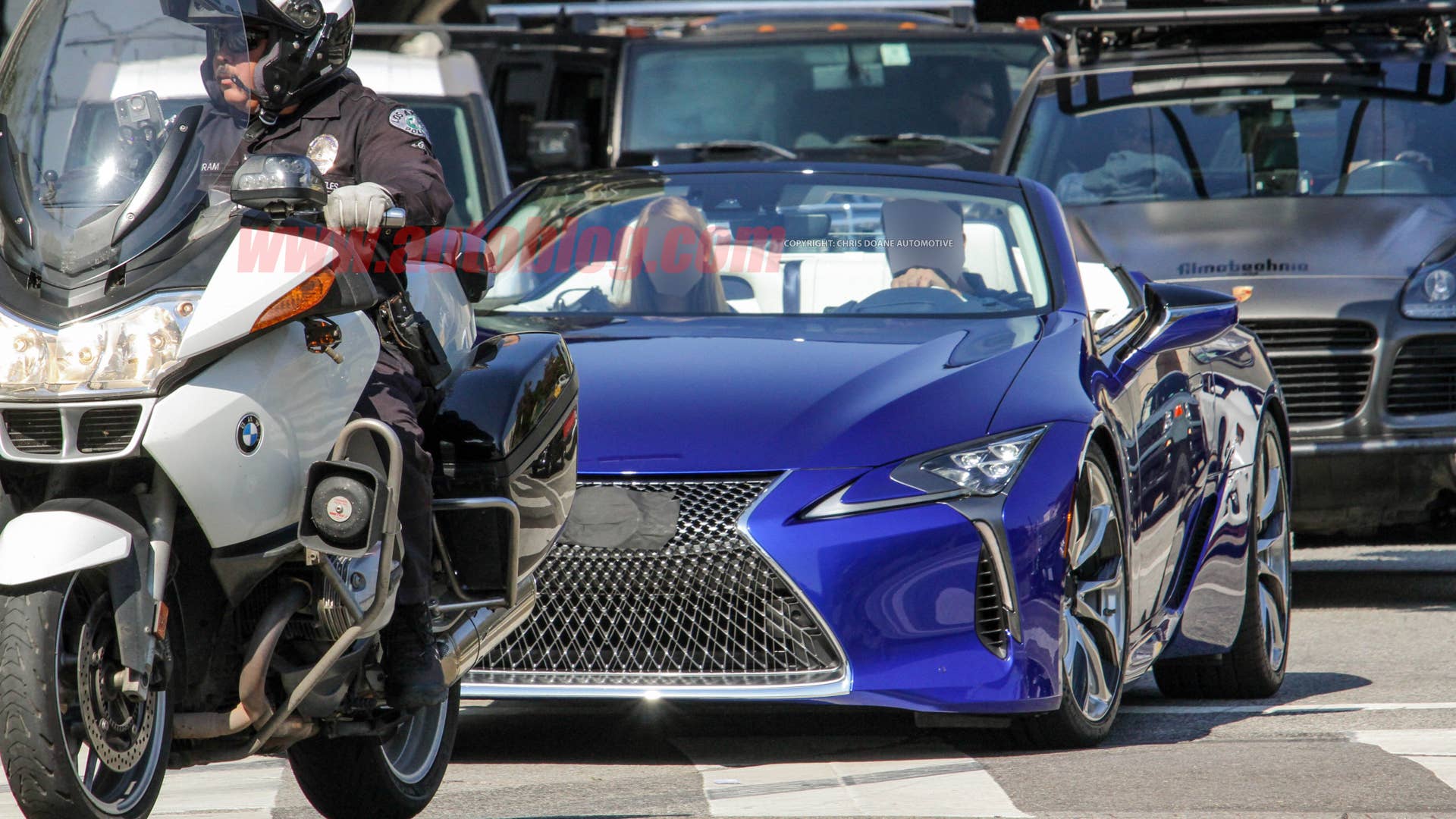Lexus LC Convertible on photo shoot