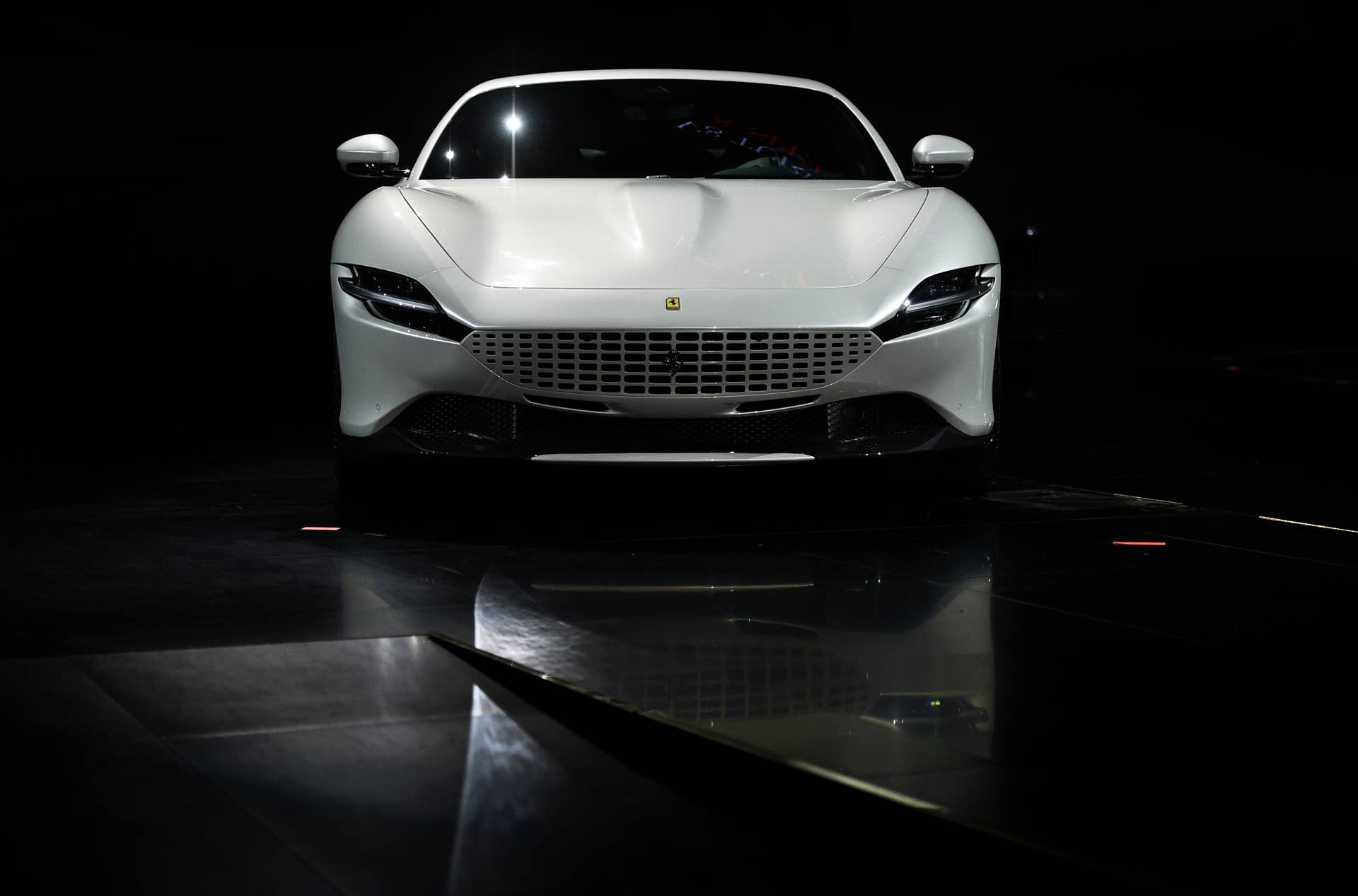 Ferrari Roma is unveiled during its first world presentation in Rome, Italy, November 14, 2019. REUTERS/Guglielmo Mangiapane