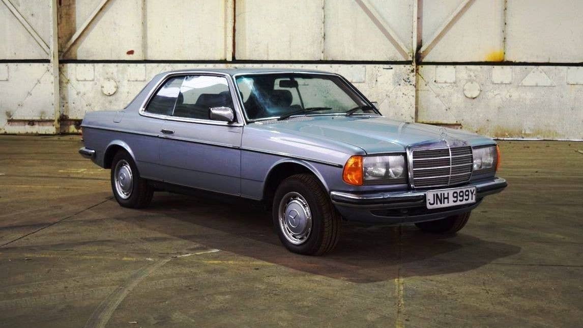 One of the classic Mercedes-Benzes for sale, a 280CE.