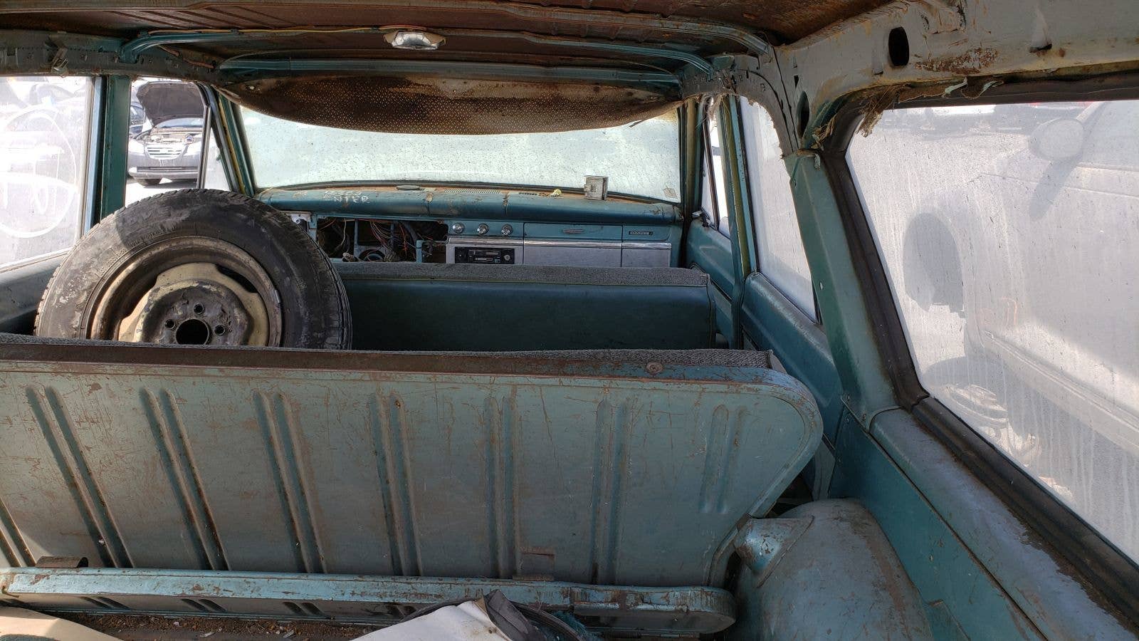 1964 Dodge Dart wagon in California junkyard