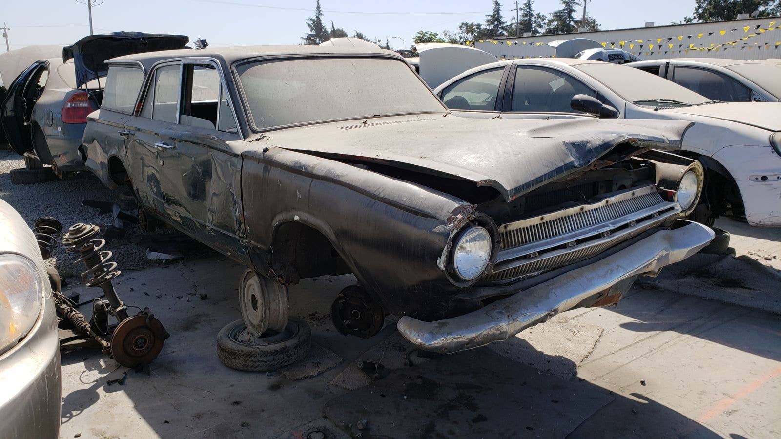 1964 Dodge Dart wagon in California wrecking yard