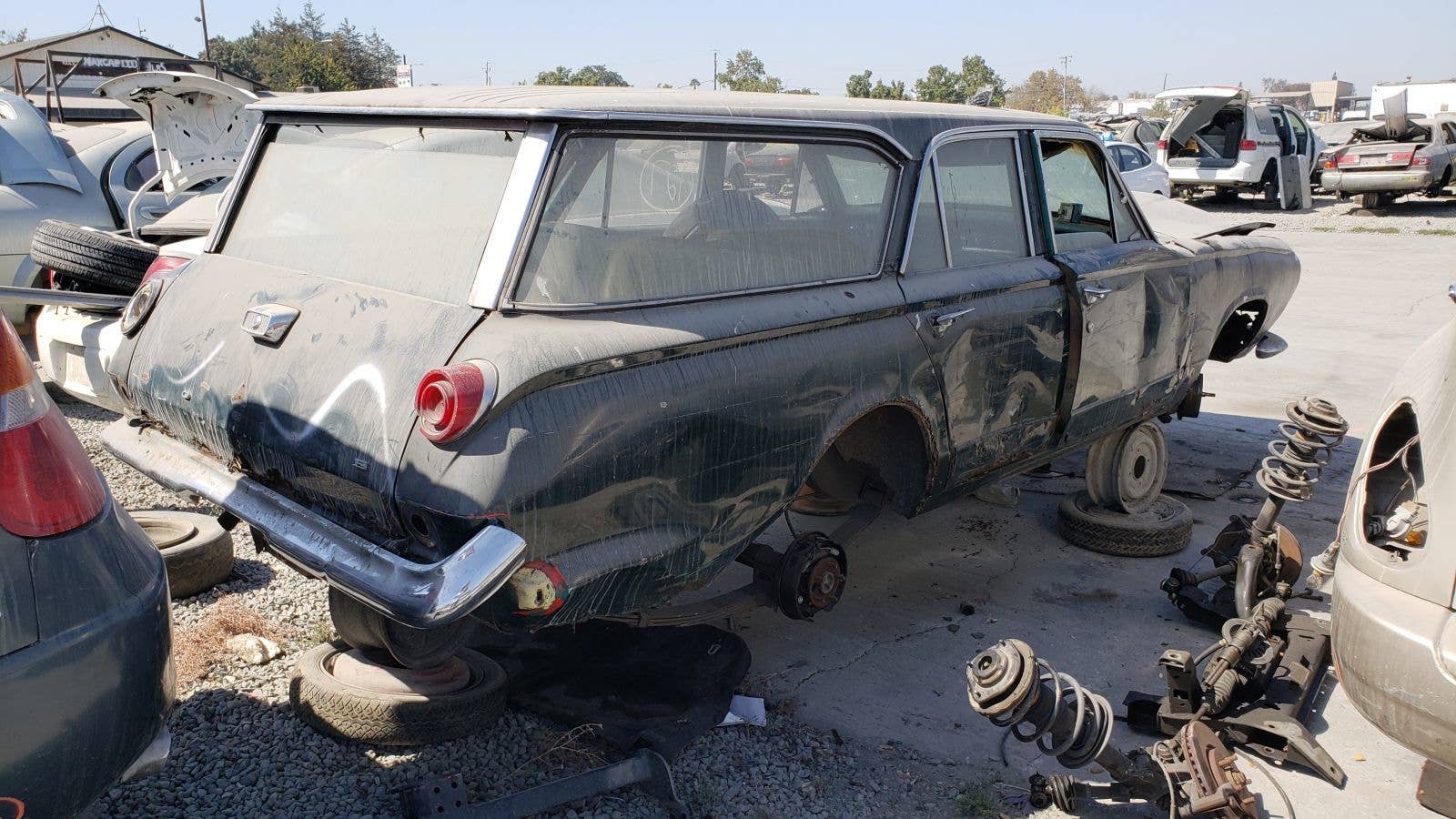 1964 Dodge Dart wagon in California wrecking yard