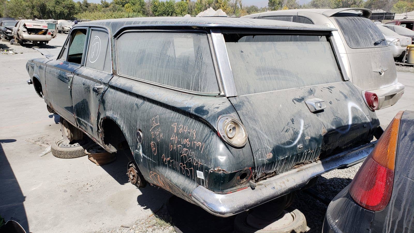 1964 Dodge Dart wagon in California wrecking yard