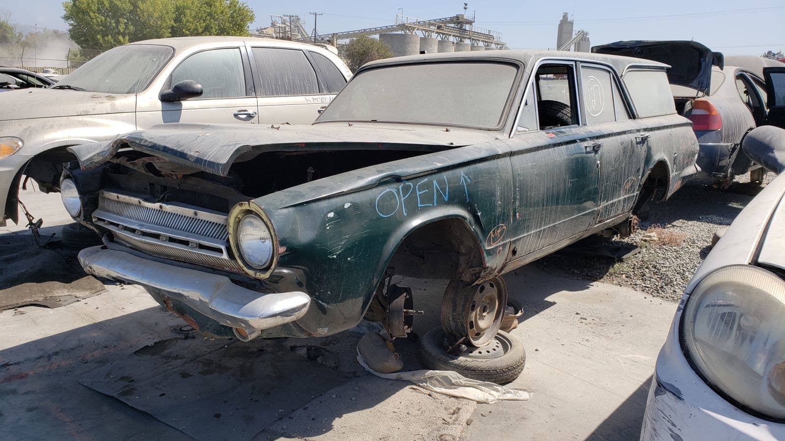 1964 Dodge Dart wagon in California wrecking yard