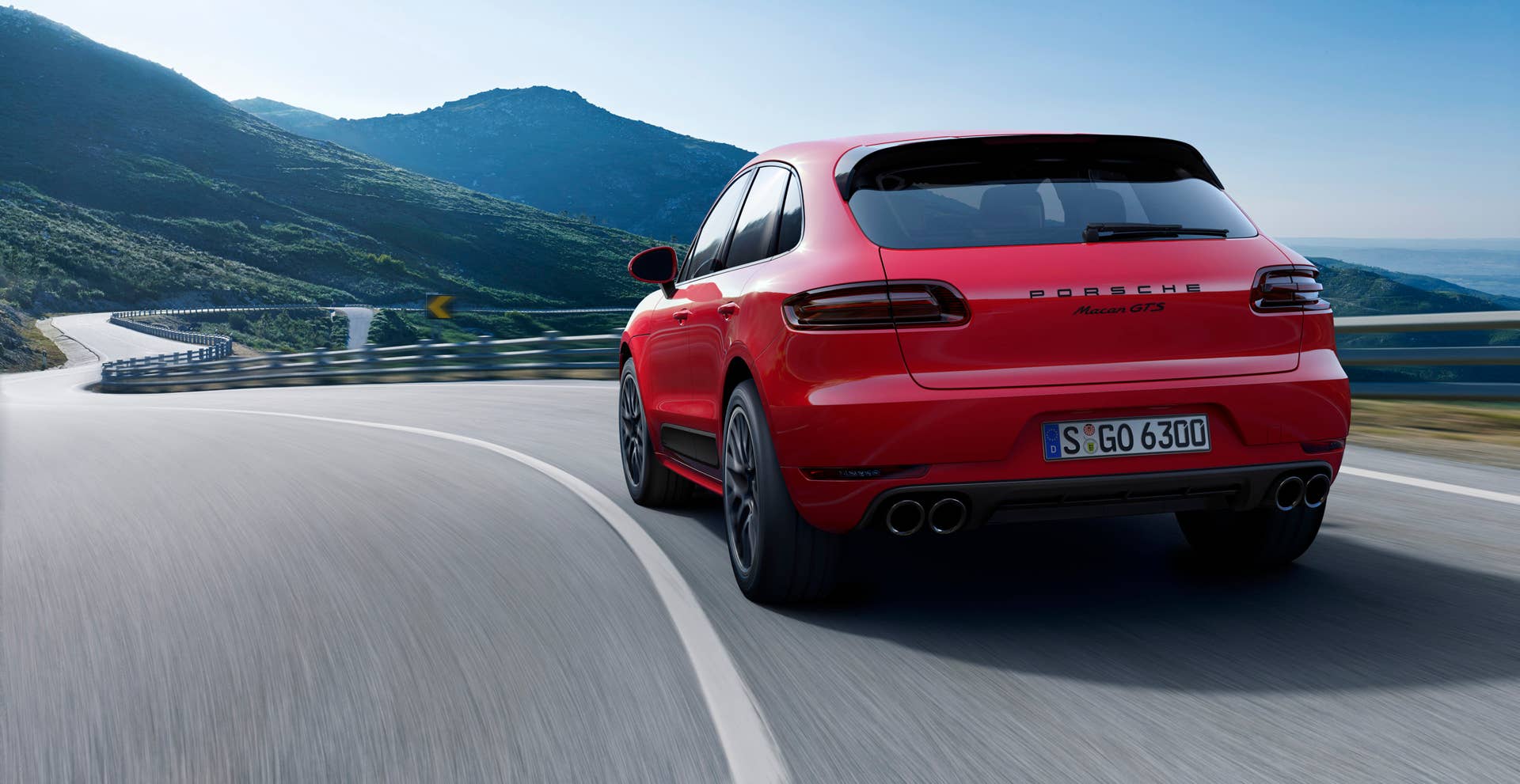 Porsche Macan GTS rear 3/4 road