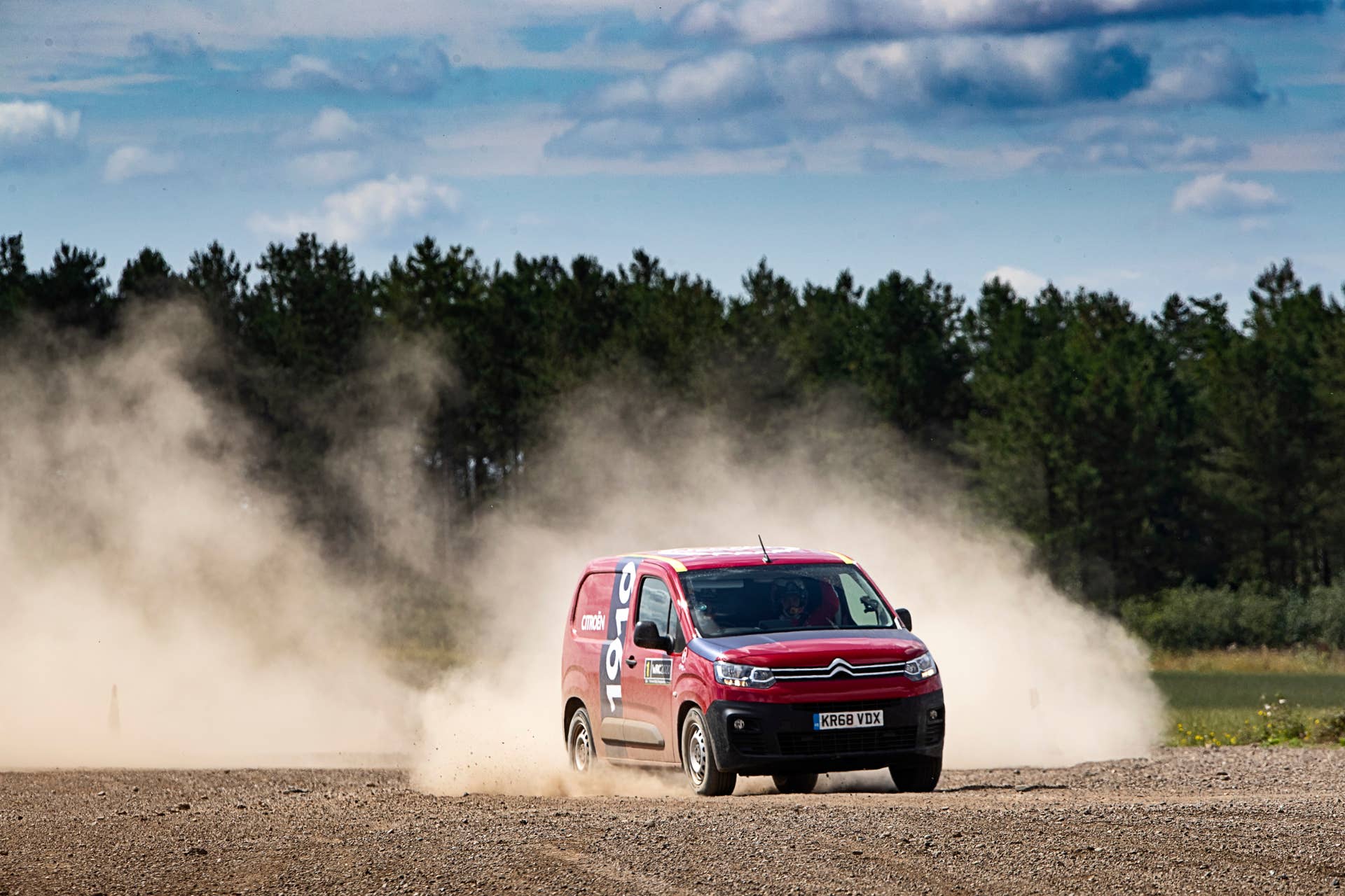 Promotion photography of the new Berlingo van from Citroën UK Rally experience with Citroën WRC driver, Esapekka Lappi around Langley Park rally stage, Essex. UK Photography: Alastair Staley Images Copyright Malcolm Griffiths 00447768 2307067 www.malcolm.gb.net I:"@malcy1970