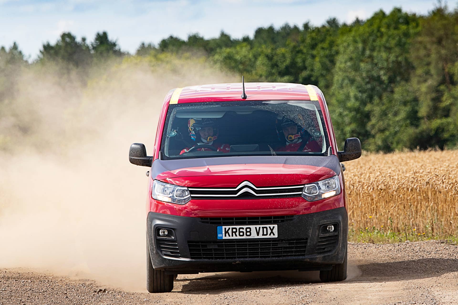 Promotion photography of the new Berlingo van from Citroën UK Rally experience with Citroën WRC driver, Esapekka Lappi around Langley Park rally stage, Essex. UK Photography: Alastair Staley Images Copyright Malcolm Griffiths 00447768 2307067 www.malcolm.gb.net I:"@malcy1970
