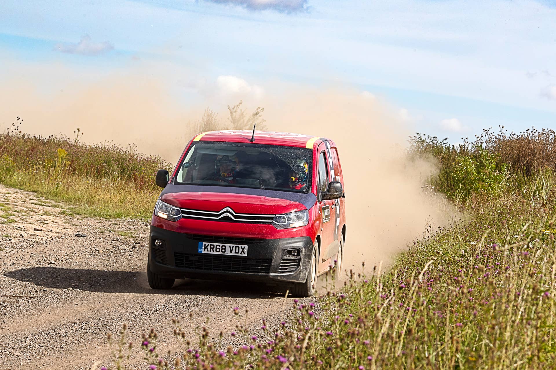 Promotion photography of the new Berlingo van from Citroën UK Rally experience with Citroën WRC driver, Esapekka Lappi around Langley Park rally stage, Essex. UK Photography: Alastair Staley Images Copyright Malcolm Griffiths 00447768 2307067 www.malcolm.gb.net I:"@malcy1970