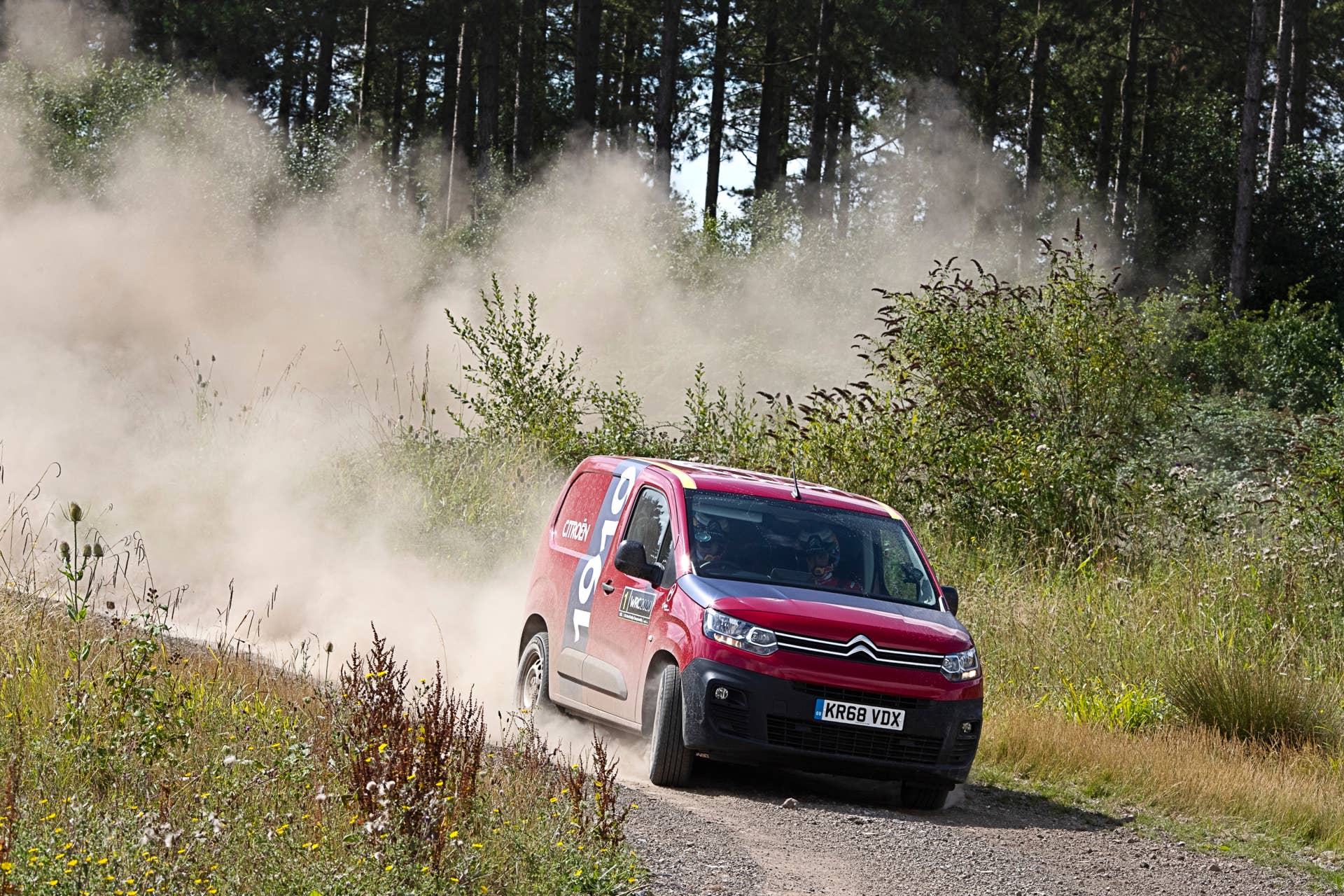 Promotion photography of the new Berlingo van from Citroën UK Rally experience with Citroën WRC driver, Esapekka Lappi around Langley Park rally stage, Essex. UK Photography: Alastair Staley Images Copyright Malcolm Griffiths 00447768 2307067 www.malcolm.gb.net I:"@malcy1970