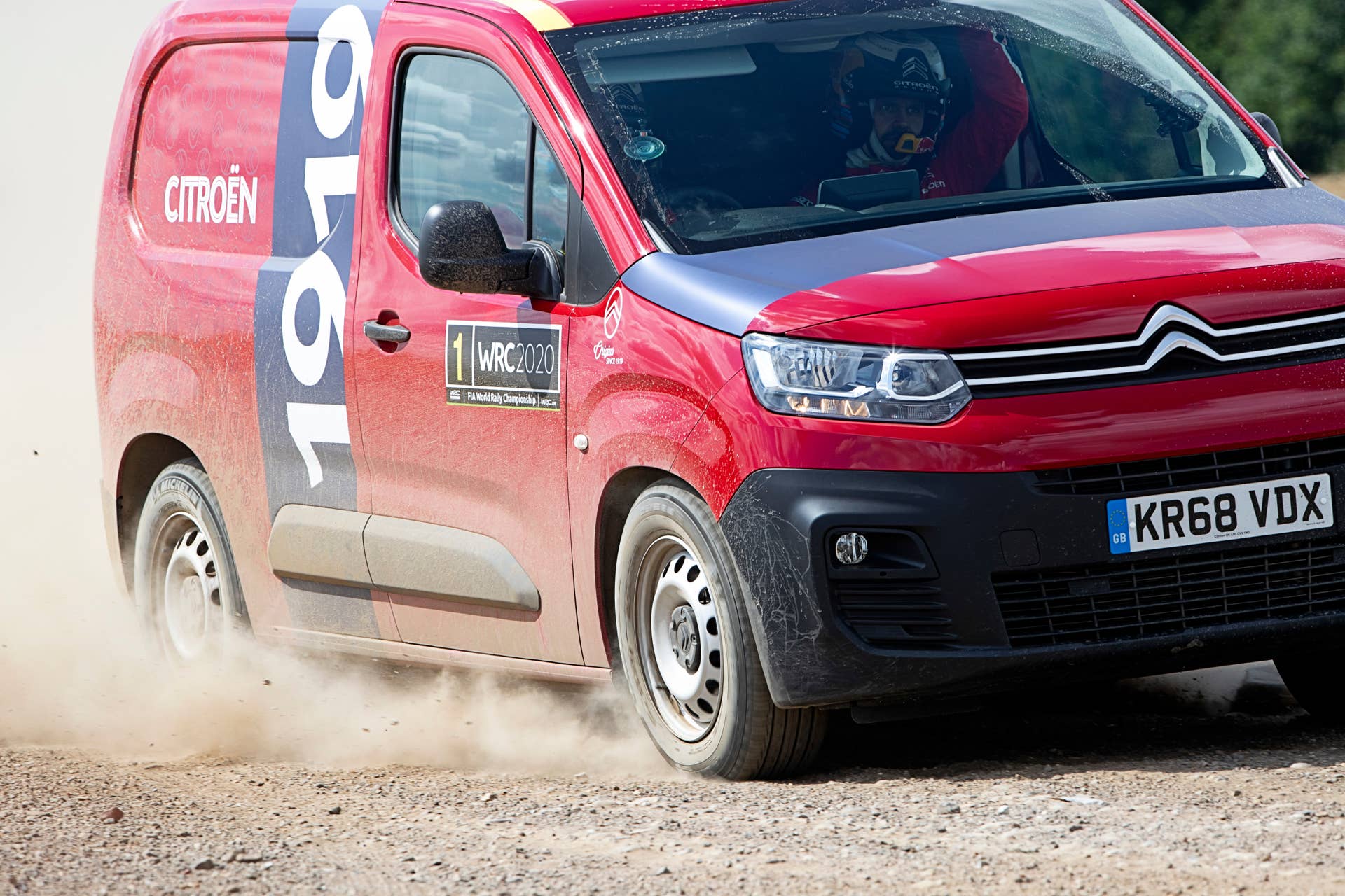 Promotion photography of the new Berlingo van from Citroën UK Rally experience with Citroën WRC driver, Esapekka Lappi around Langley Park rally stage, Essex. UK Photography: Alastair Staley Images Copyright Malcolm Griffiths 00447768 2307067 www.malcolm.gb.net I:"@malcy1970
