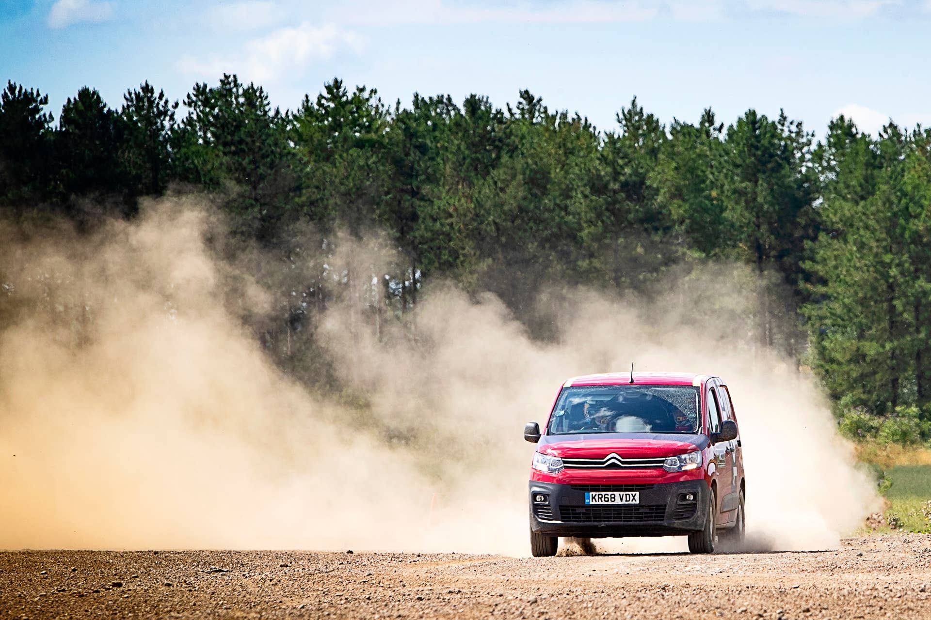 Promotion photography of the new Berlingo van from Citroën UK Rally experience with Citroën WRC driver, Esapekka Lappi around Langley Park rally stage, Essex. UK Photography: Alastair Staley Images Copyright Malcolm Griffiths 00447768 2307067 www.malcolm.gb.net I:"@malcy1970
