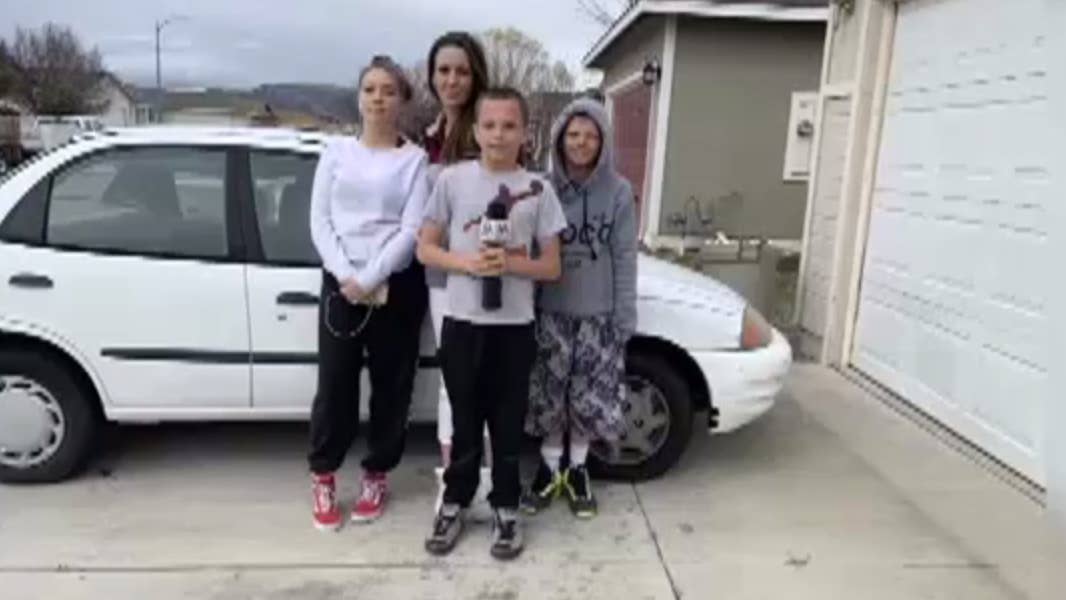 A 13-year-old boy saved money to buy his struggling mom a car.