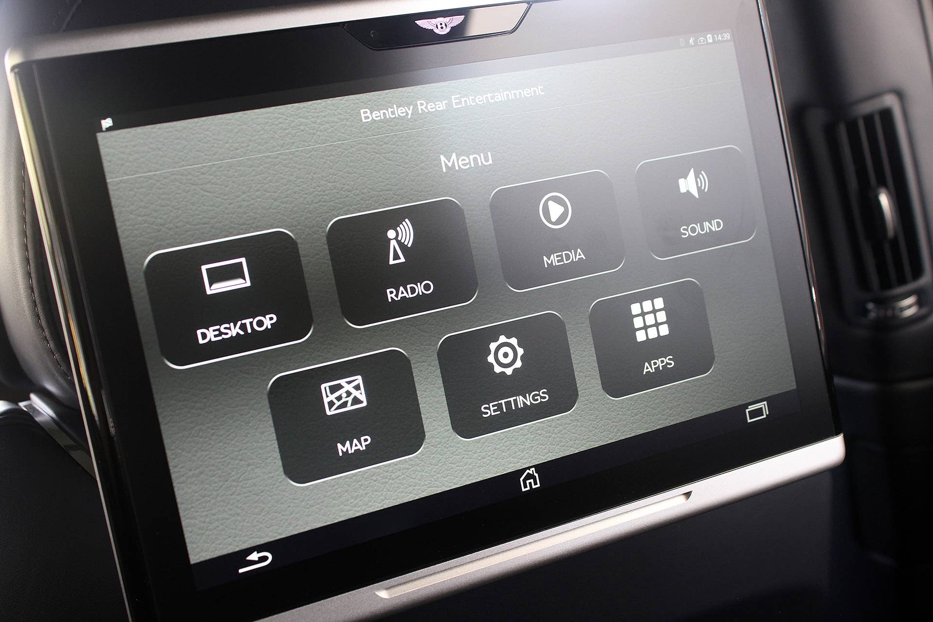 2016 Bentley Bentayga rear entertainment system