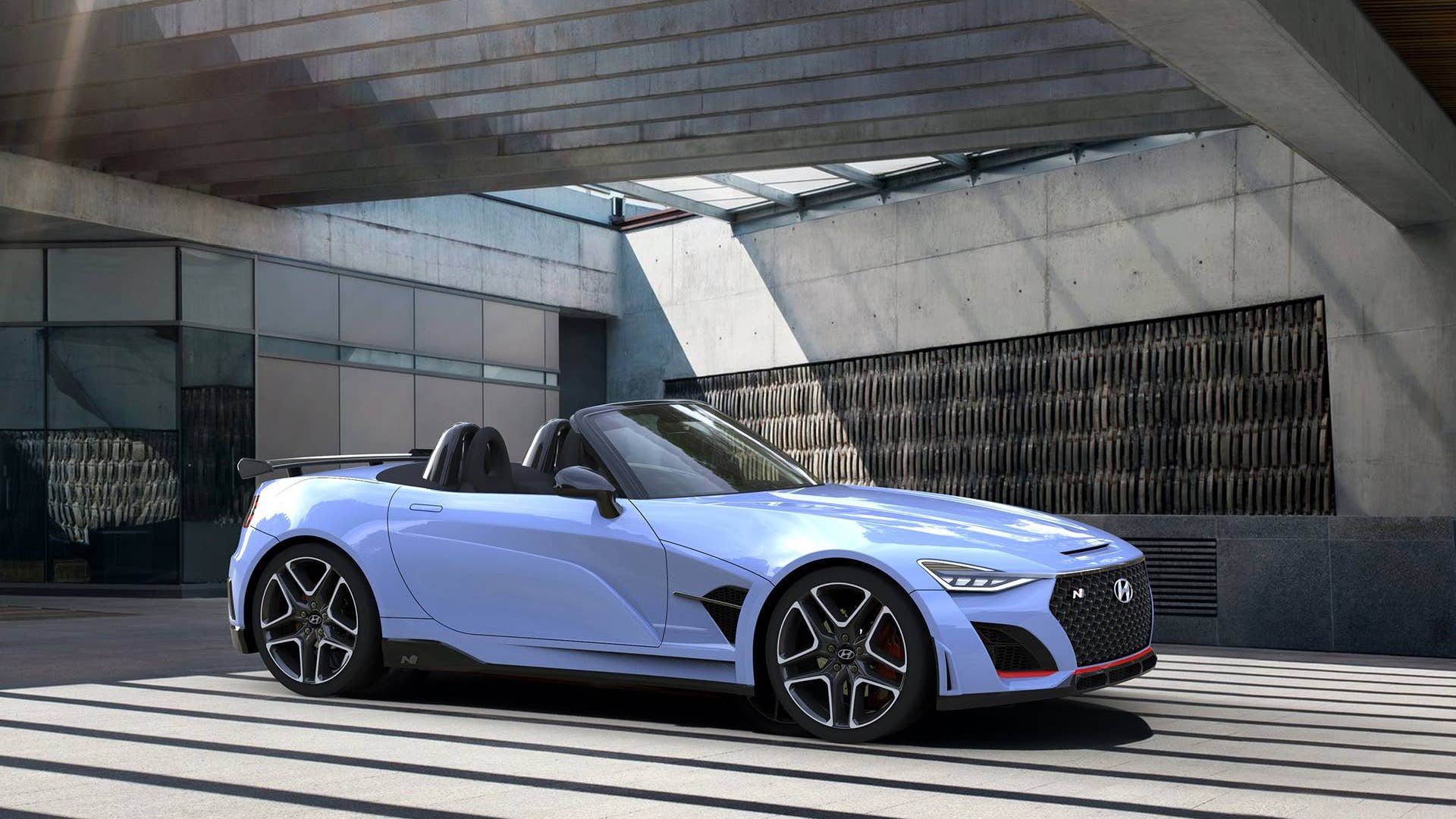 Hyundai teased the world with an attractive convertible sports car.
