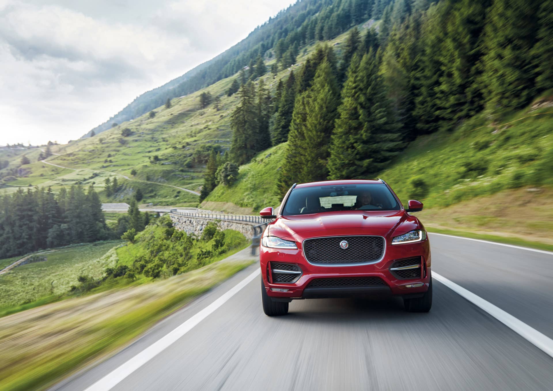 2017 jaguar f-pace front action profile