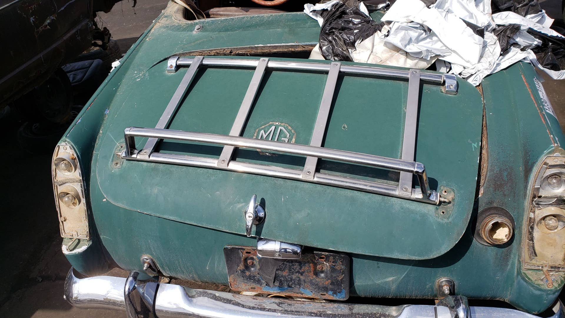 1967 MG Midget in Colorado wrecking yard