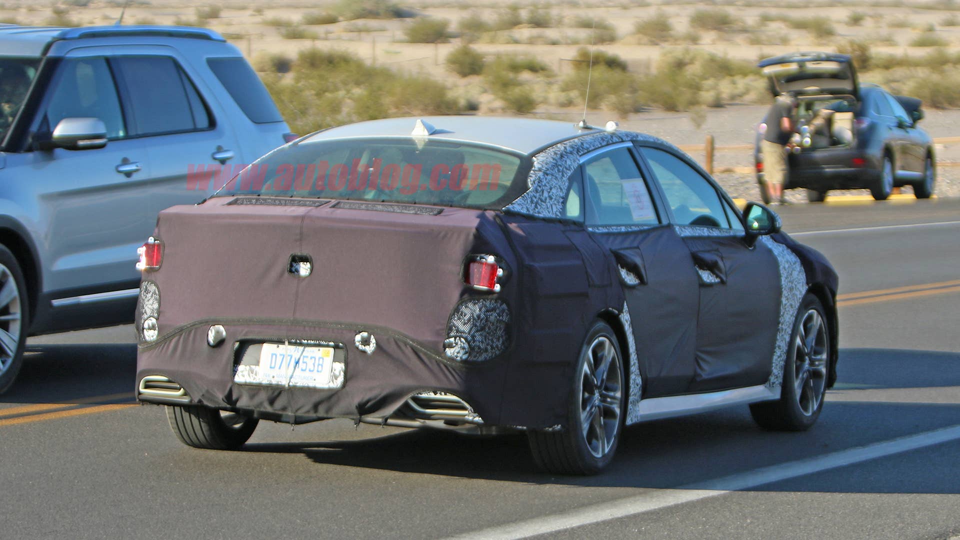 Kia Optima in camouflage