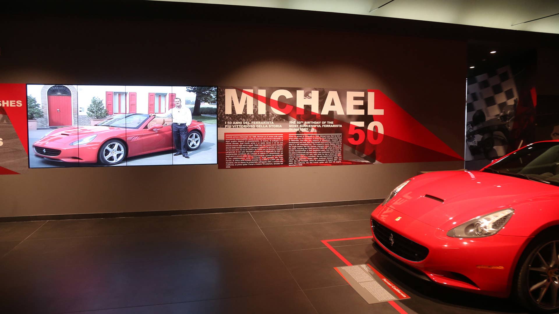 Michael Schumacher Ferrari Museum Exhibit