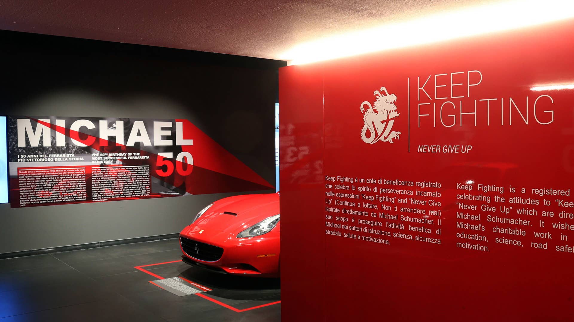 Michael Schumacher Ferrari Museum Exhibit