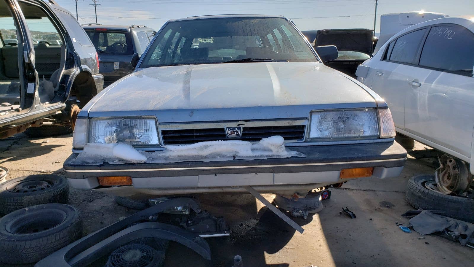 1987 Subaru GL-10 wagon in Colorado junkyard
