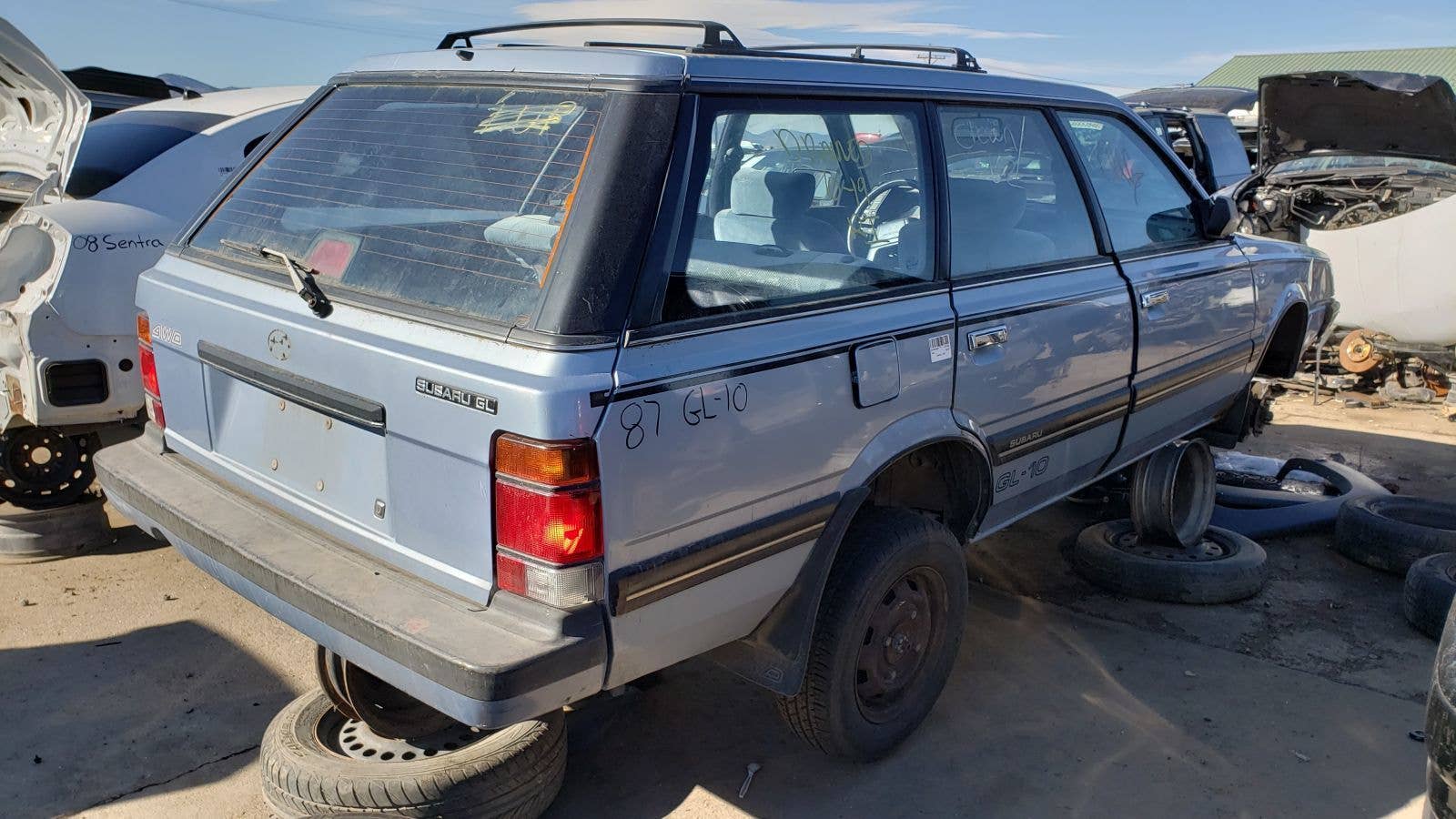 1987 Subaru GL-10 wagon in Colorado junkyard