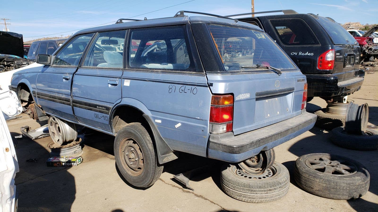 1987 Subaru GL-10 wagon in Colorado junkyard