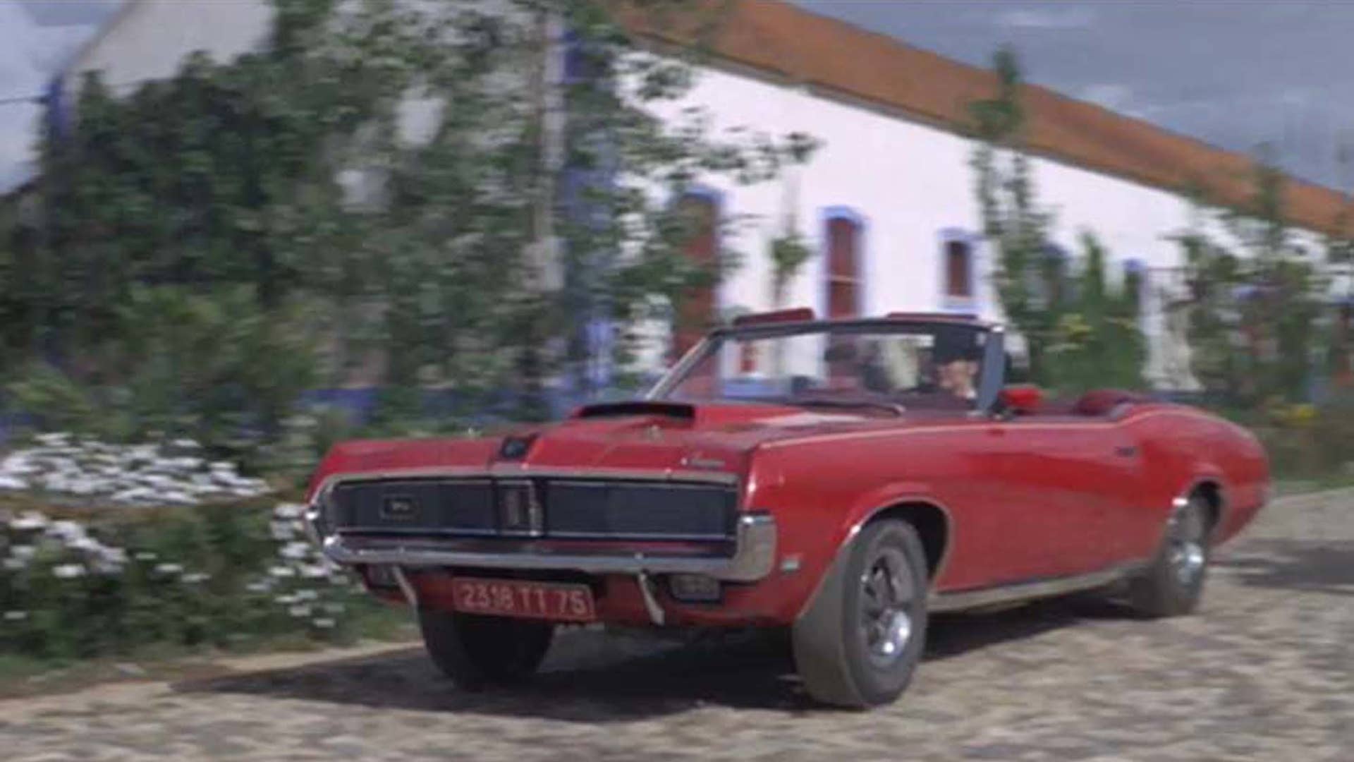 This is effectively the same car that Bond drives in Diamonds Are Forever -- a Mustang Mach 1 that does a wheelie on the right wheels before somehow flipping onto its left wheels. However, the Mercury Cougar XR7 with that Mach 1's same Cobra Jet engine is not only the prettier car, but was used to much greater and spectacular affect two years earlier in On Her Majesty's Secret Service. The fact that's an exponentially better film than the silly, pacing-challenged Diamonds does have something to do with this.