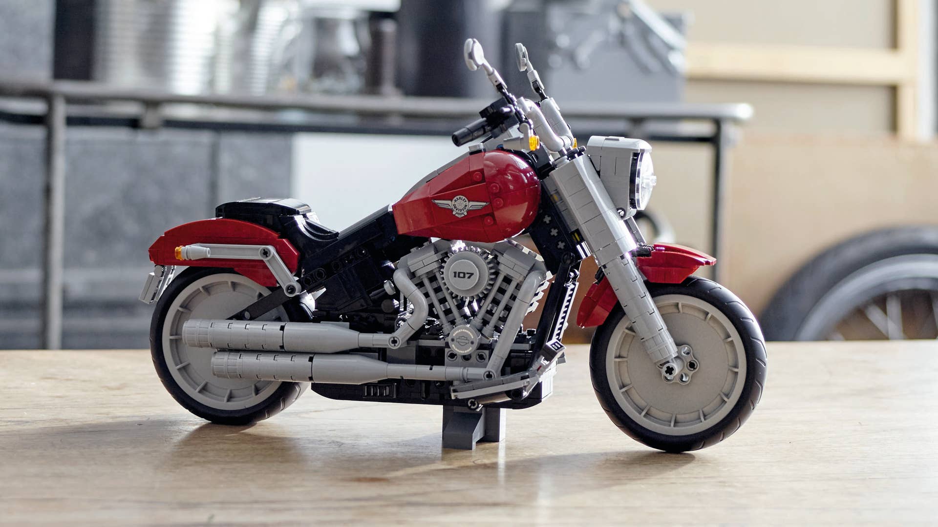 2019 Harley-Davidson Fat Boy Lego 2019 Harley-Davidson Fat Boy Lego kit from the sidekit air filter piece
