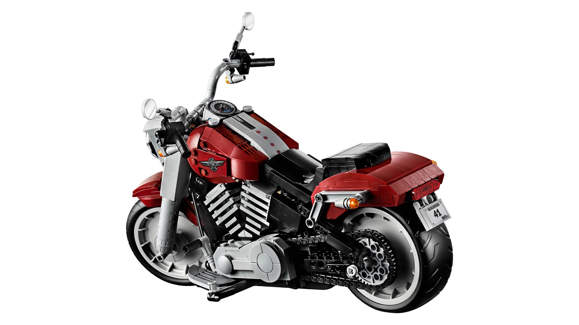 2019 Harley-Davidson Fat Boy Lego kit from the rear
