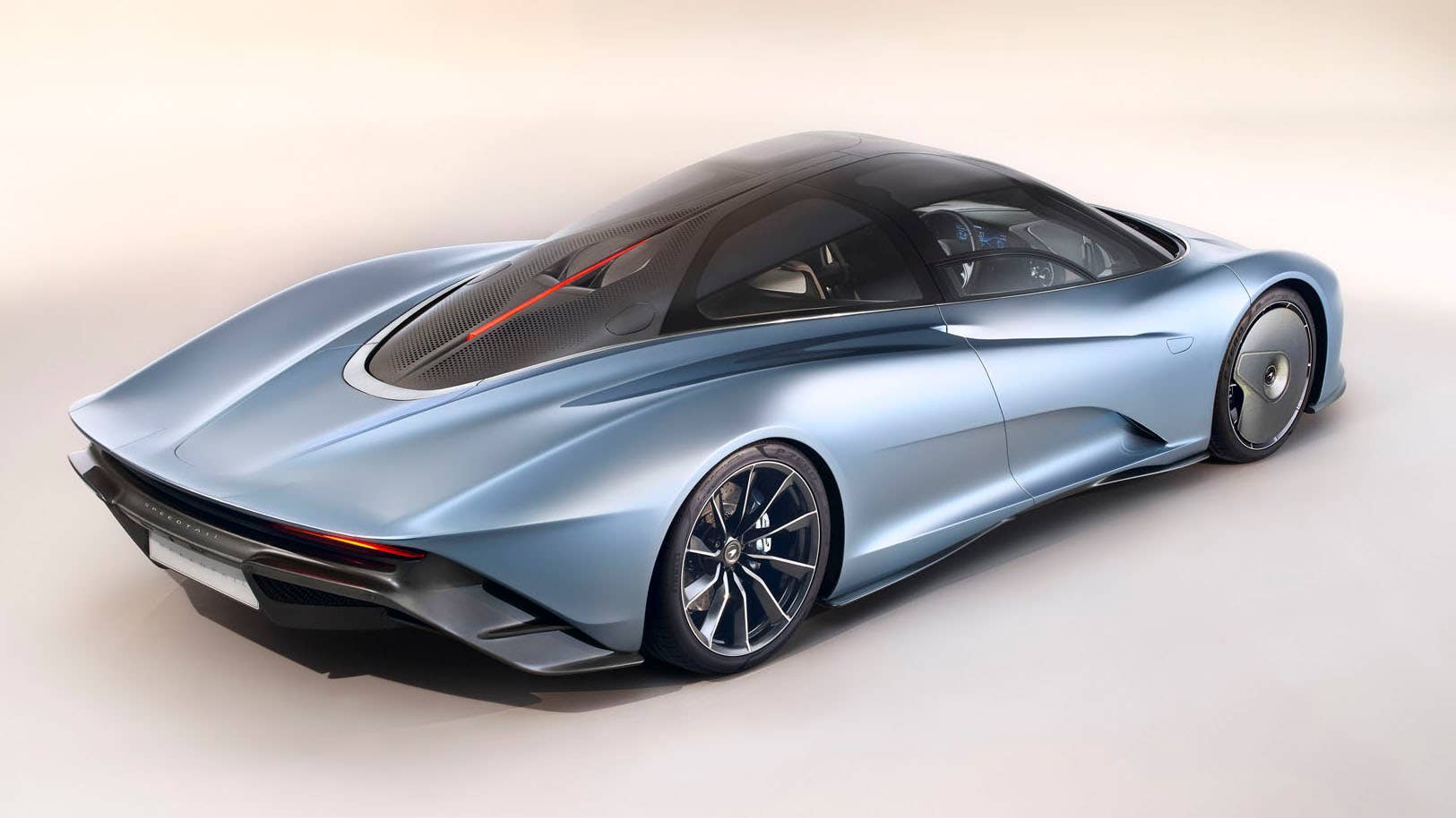 2020+ McLaren Speedtail rear angled view
