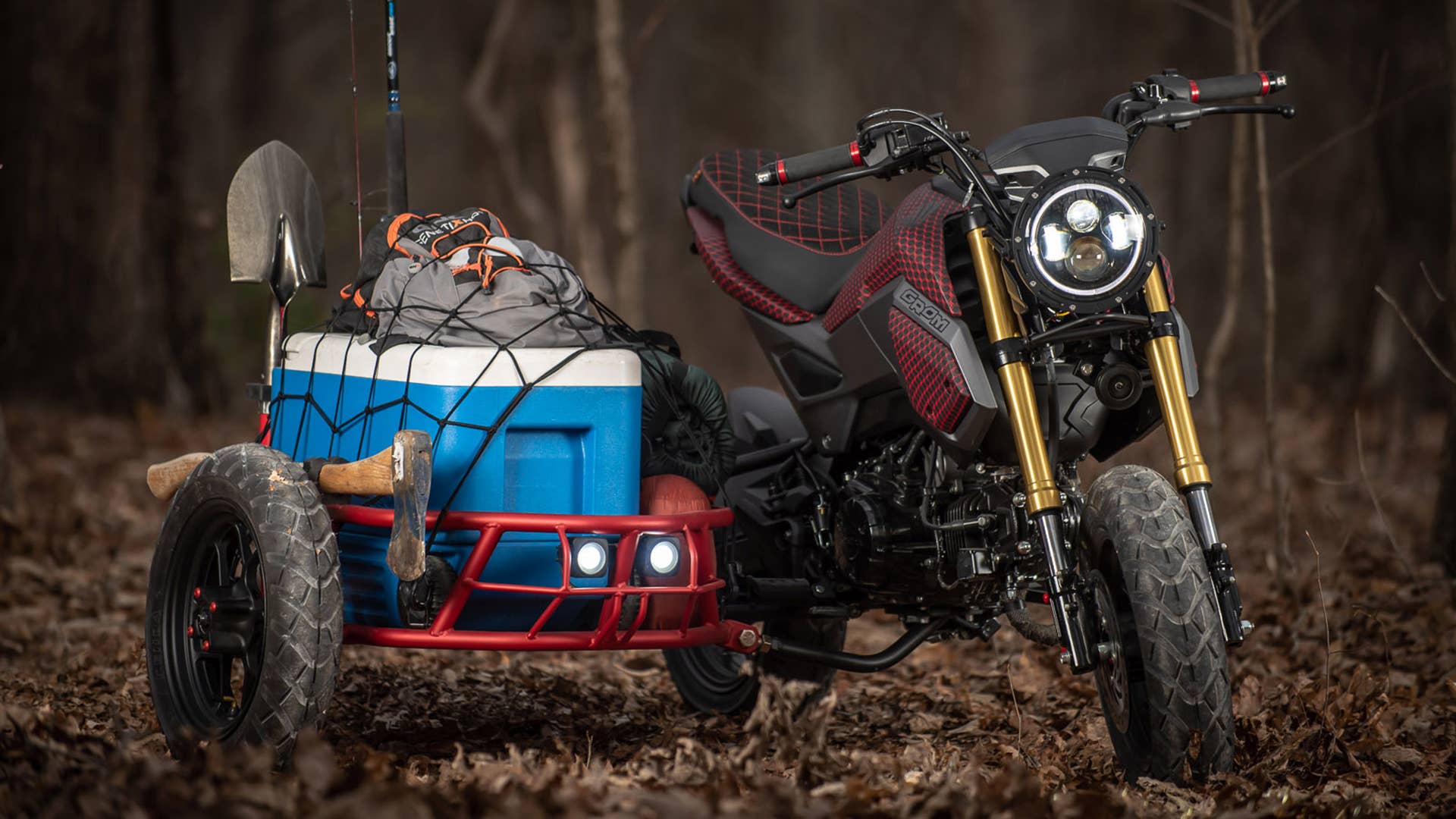 Dubbed Project GUS, the Grom Utility Sidecar can carry cargo or small people.