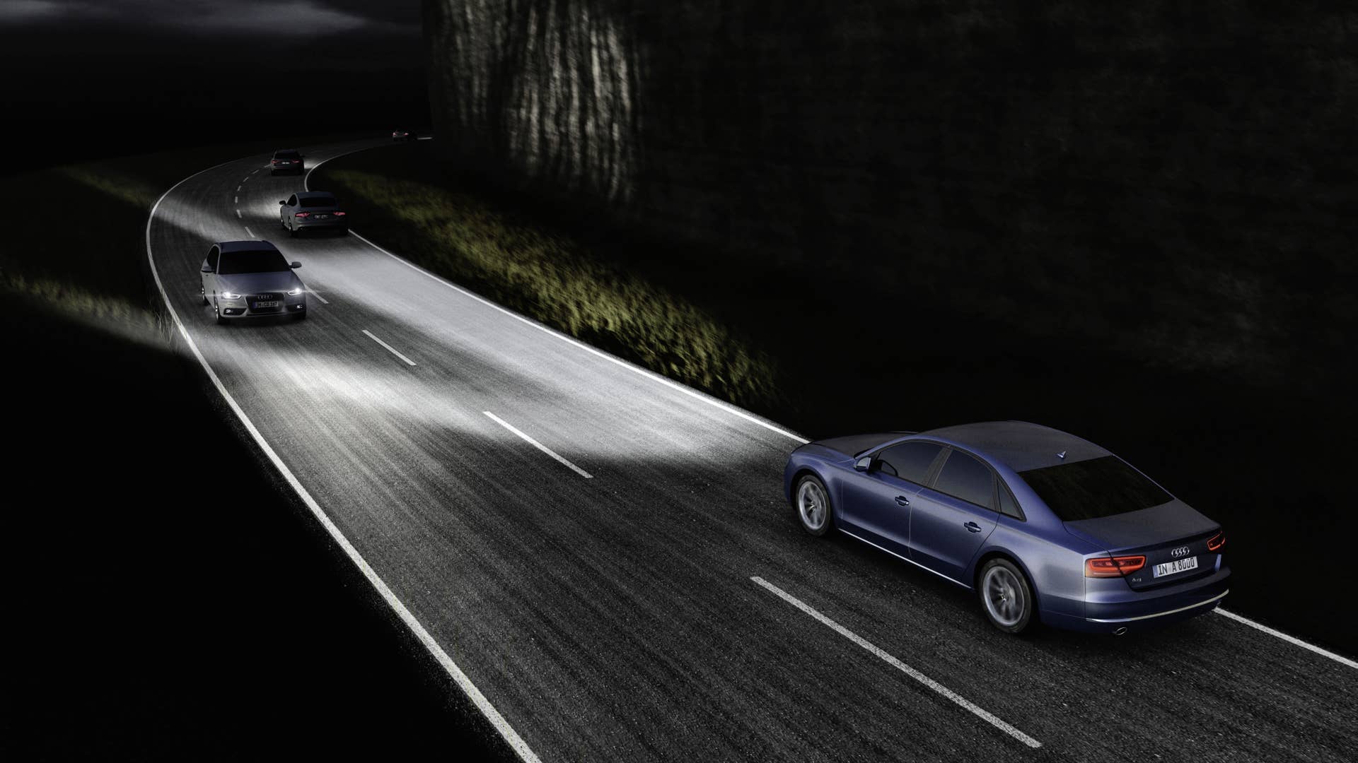 Audi Matrix LED headlights illustration