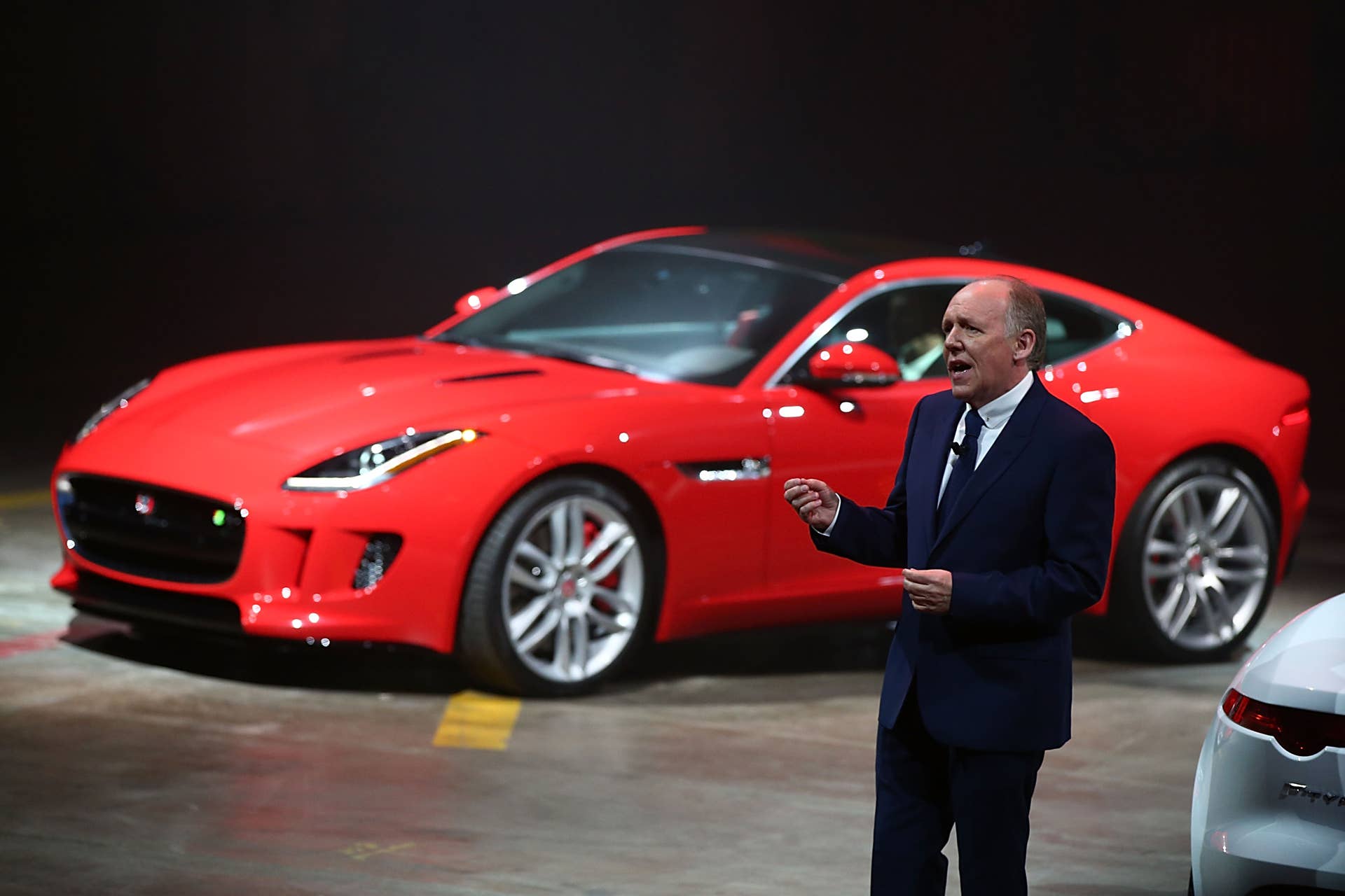 LOS ANGELES, CA - NOVEMBER 19: Ian Callum unveils the Jaguar F-TYPE Coupe at Raleigh Studios on November 19, 2013 in Los Angeles, California. (Photo by Joe Scarnici/Getty Images)