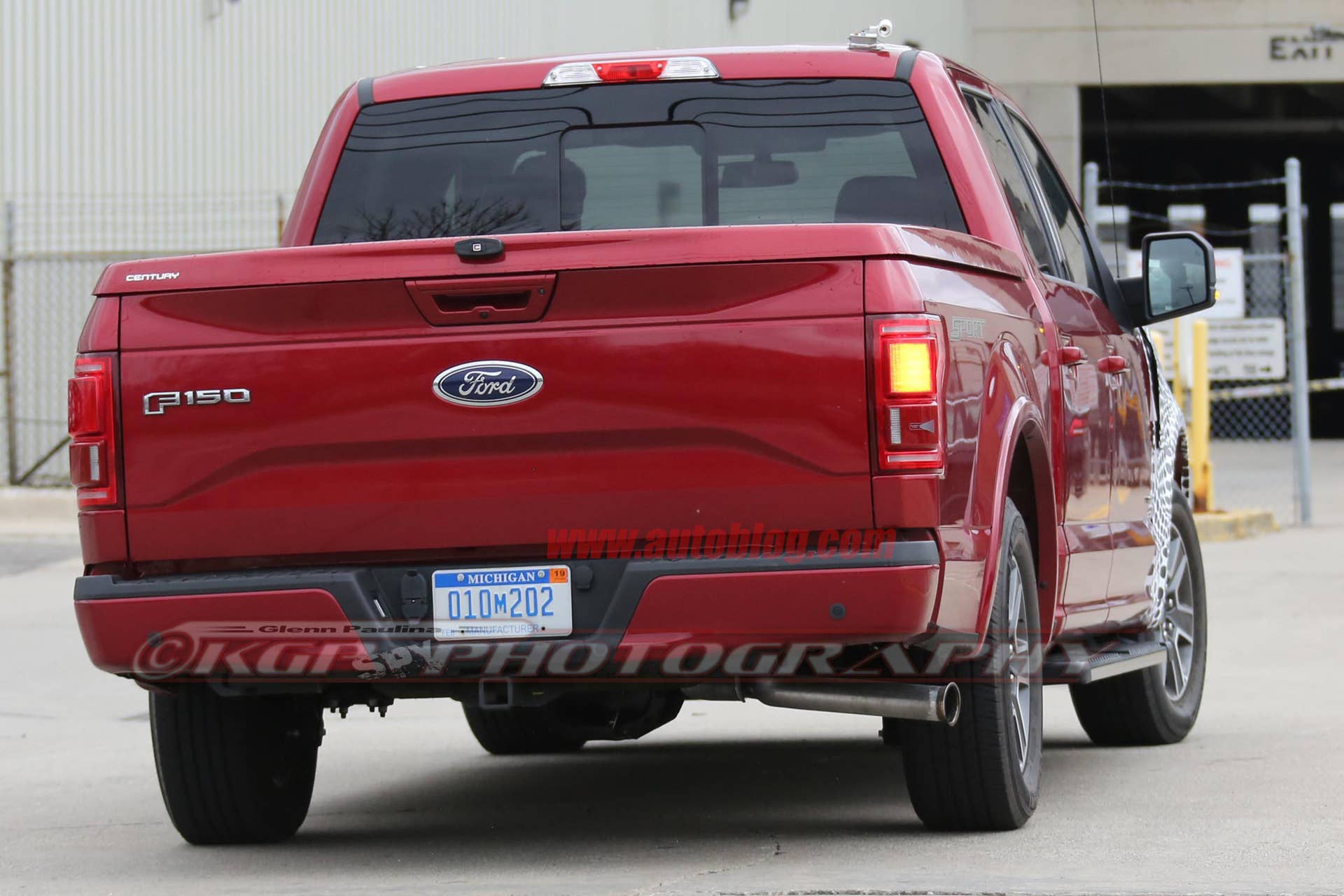 red 2018 ford f-150 spy shots rear