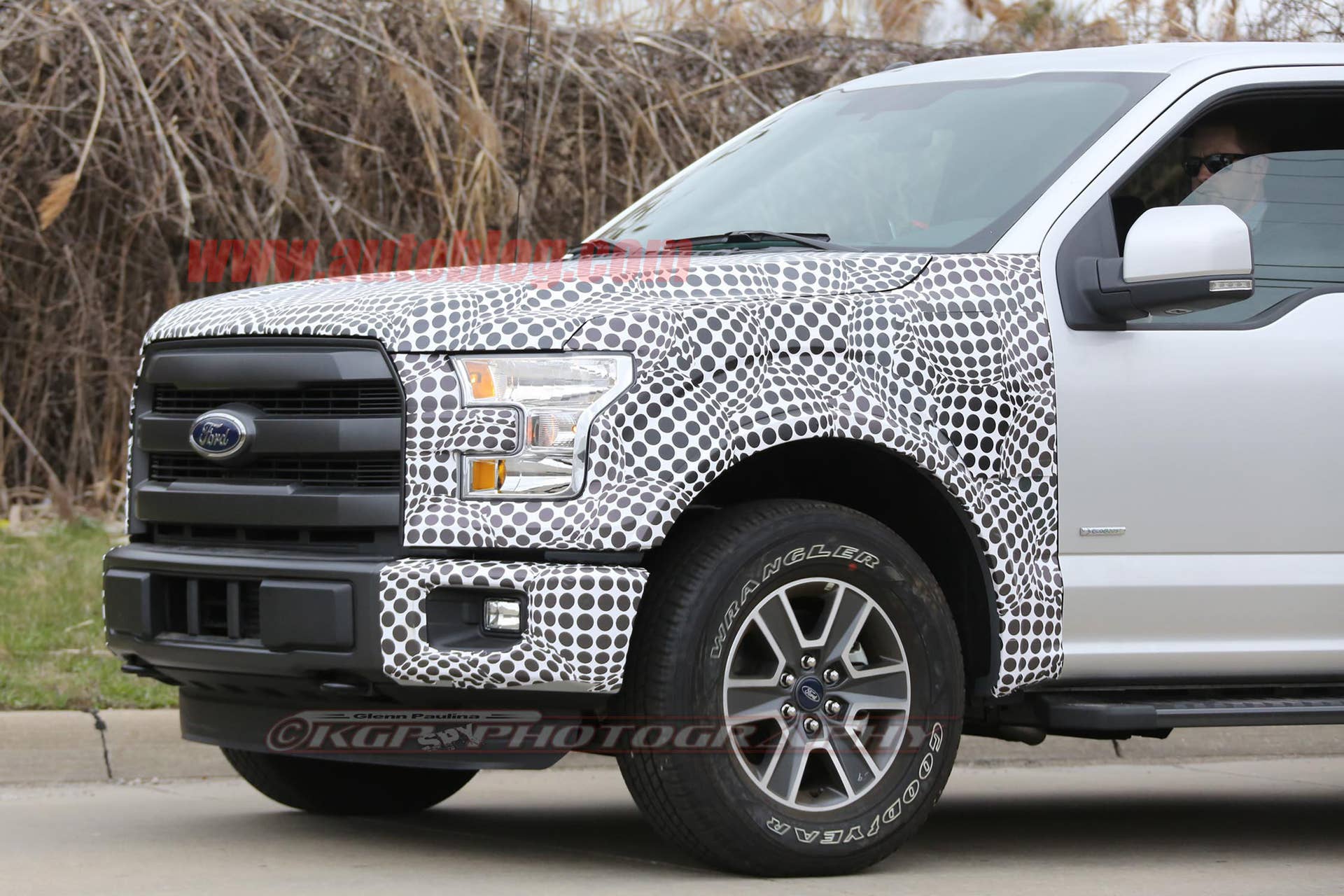 2018 ford f-150 spy shots front detail
