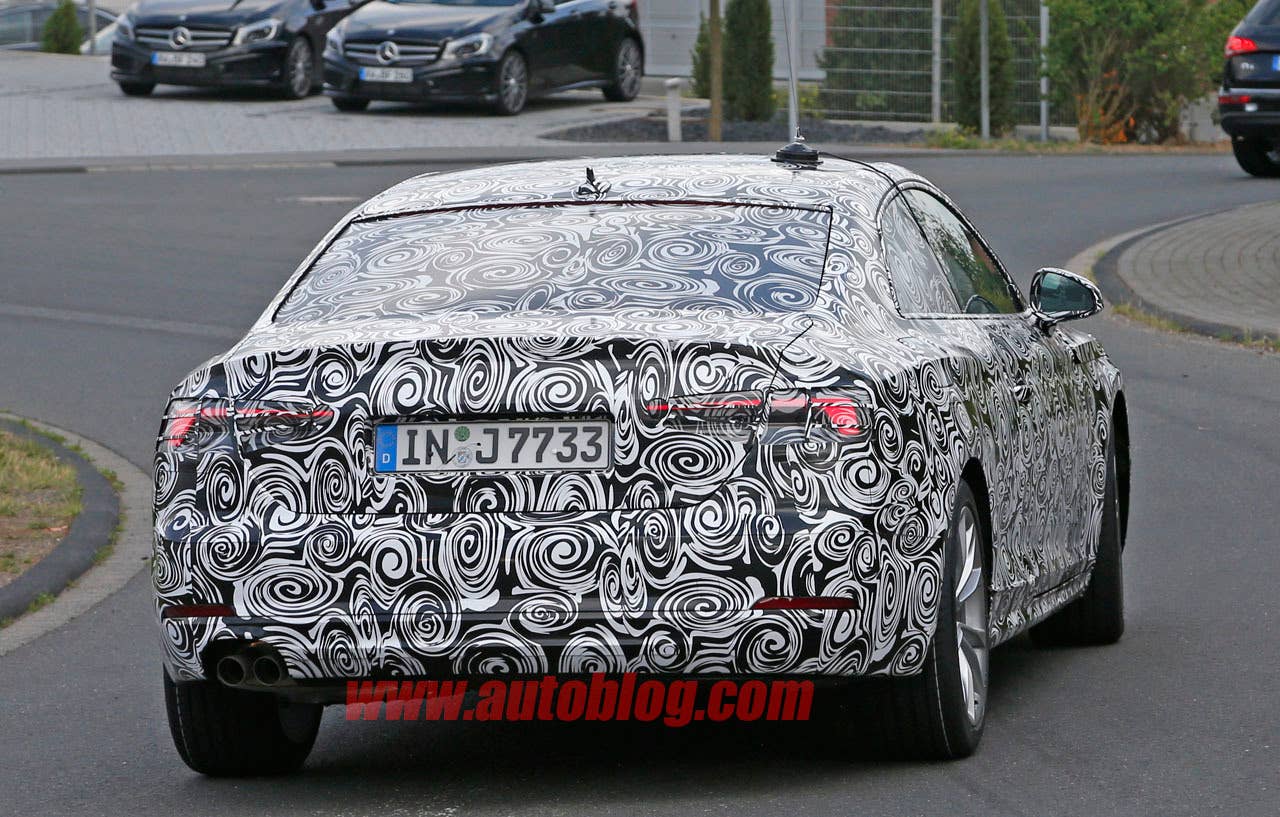 audi a5 complete rear spy shot