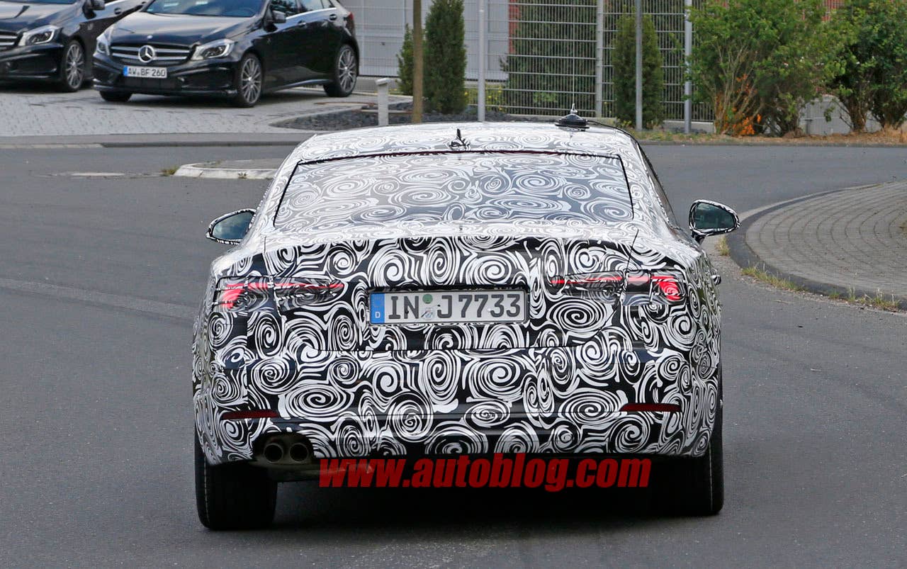 audi a5 taillights spy shot