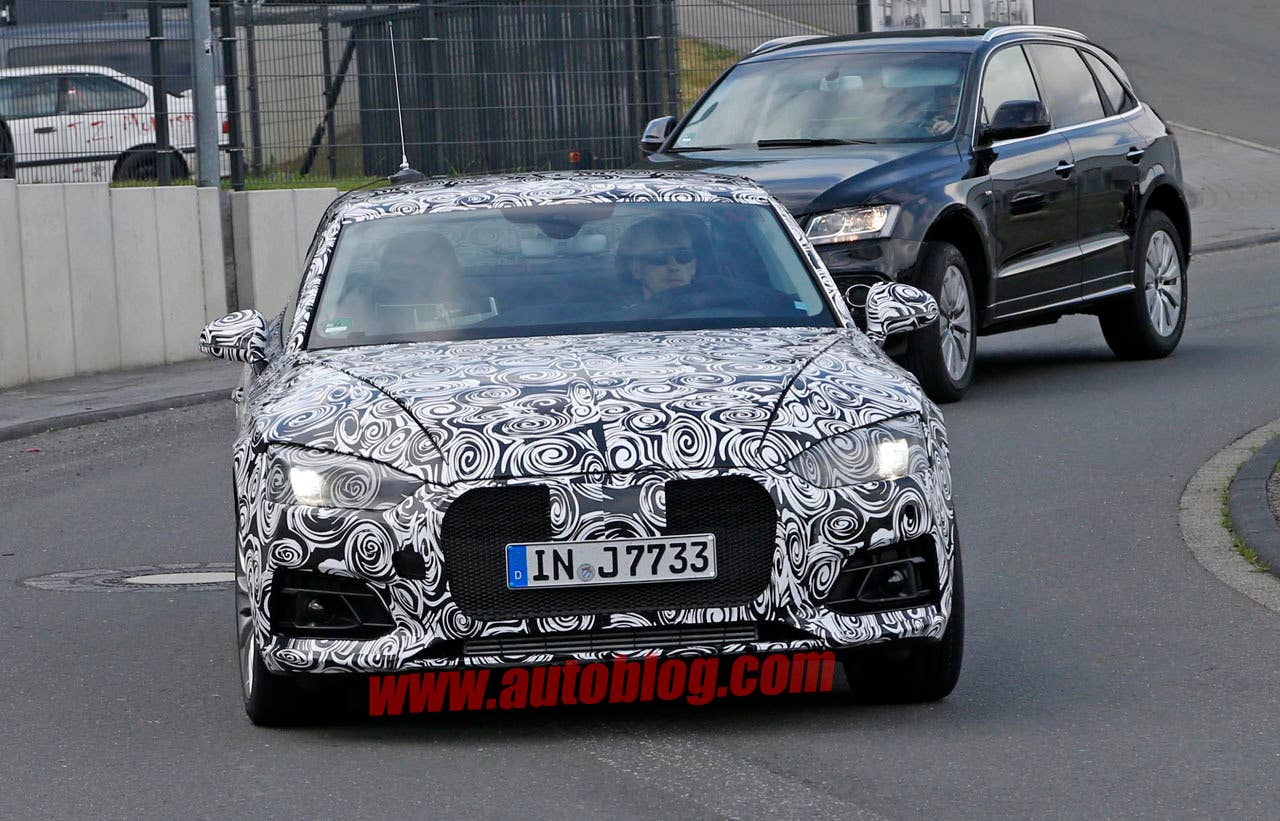 audi a5 front end spy shot