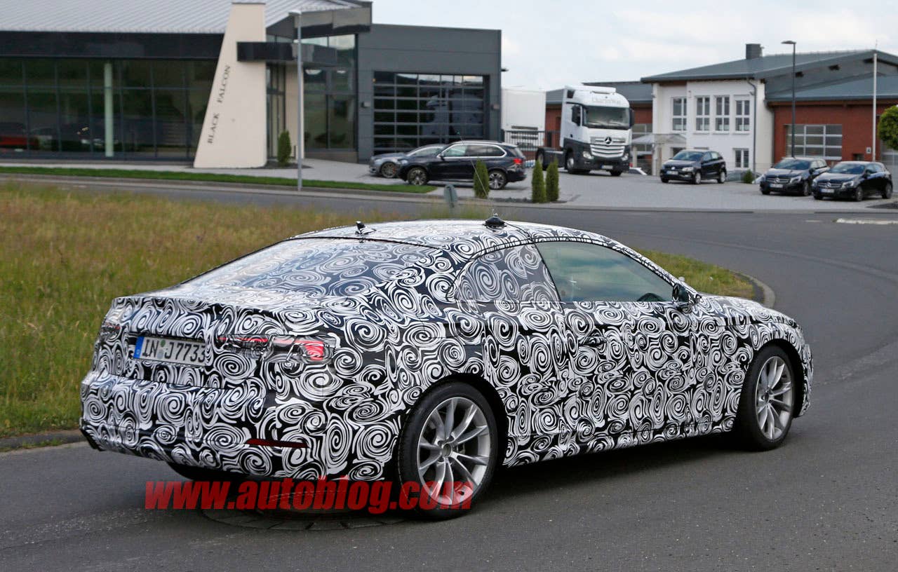 audi a5 rear roofline spy shot